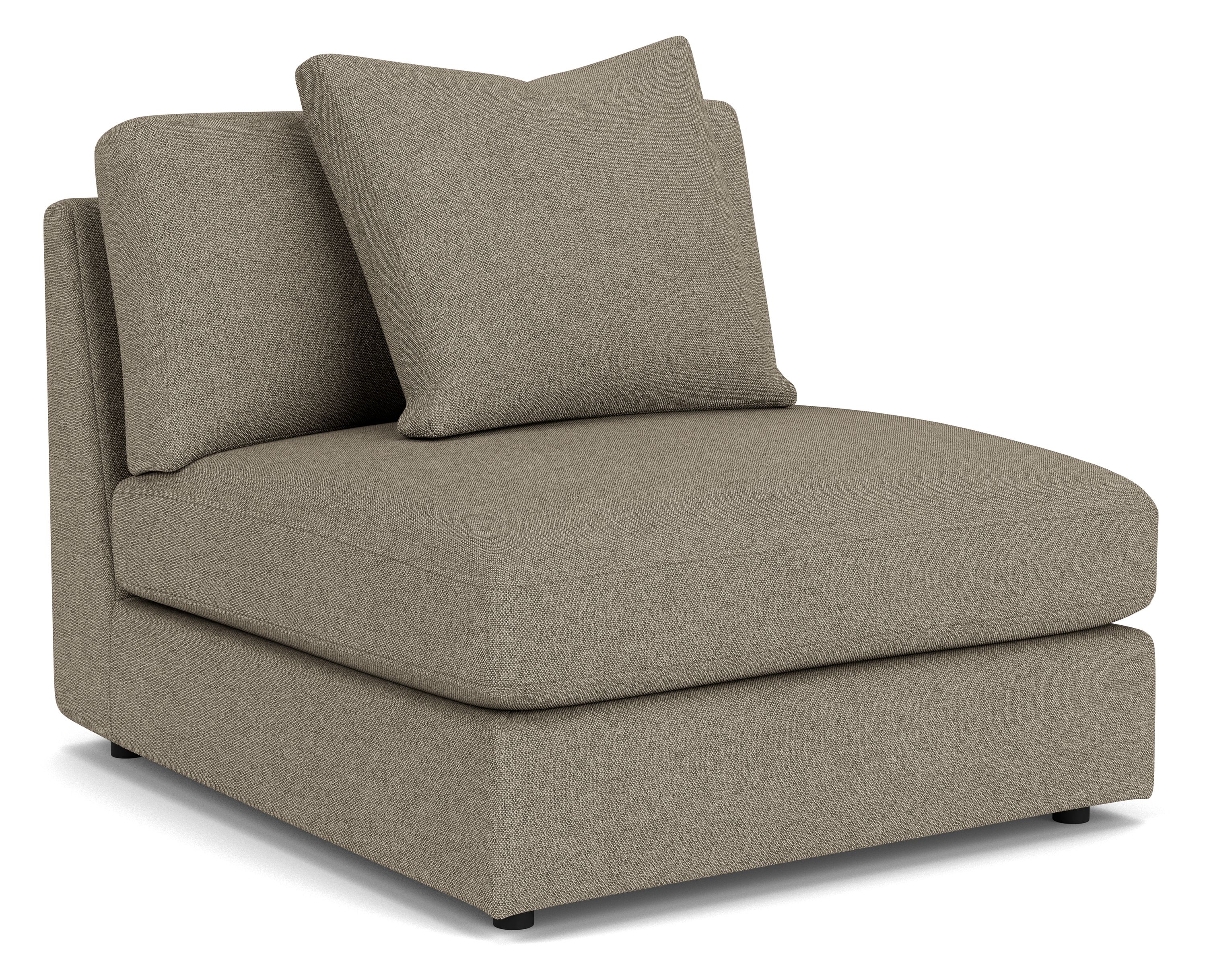 Linger Deep Armless Chair in Tatum Grey