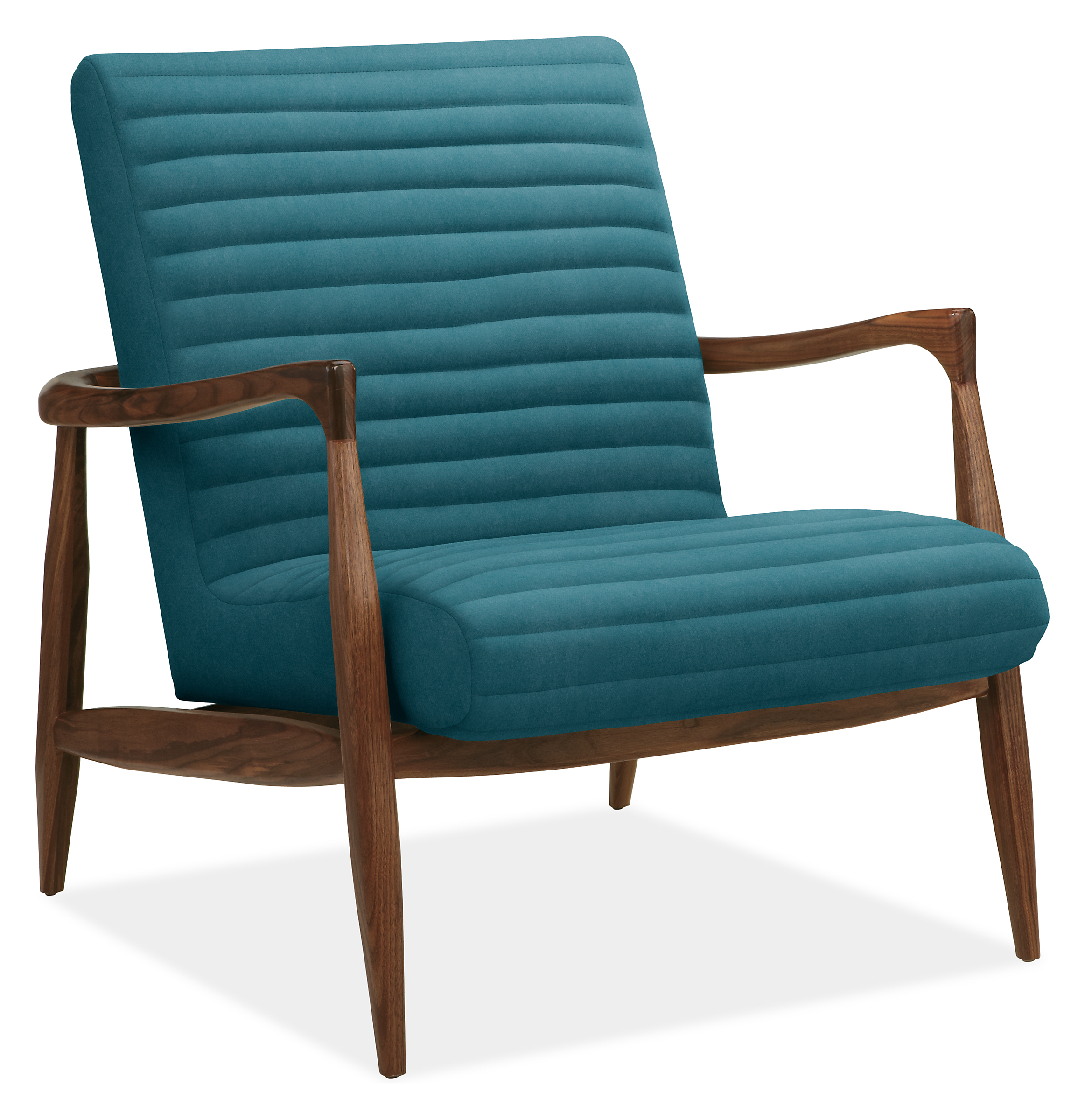 Callan Chair in Banks Lagoon with Walnut Frame