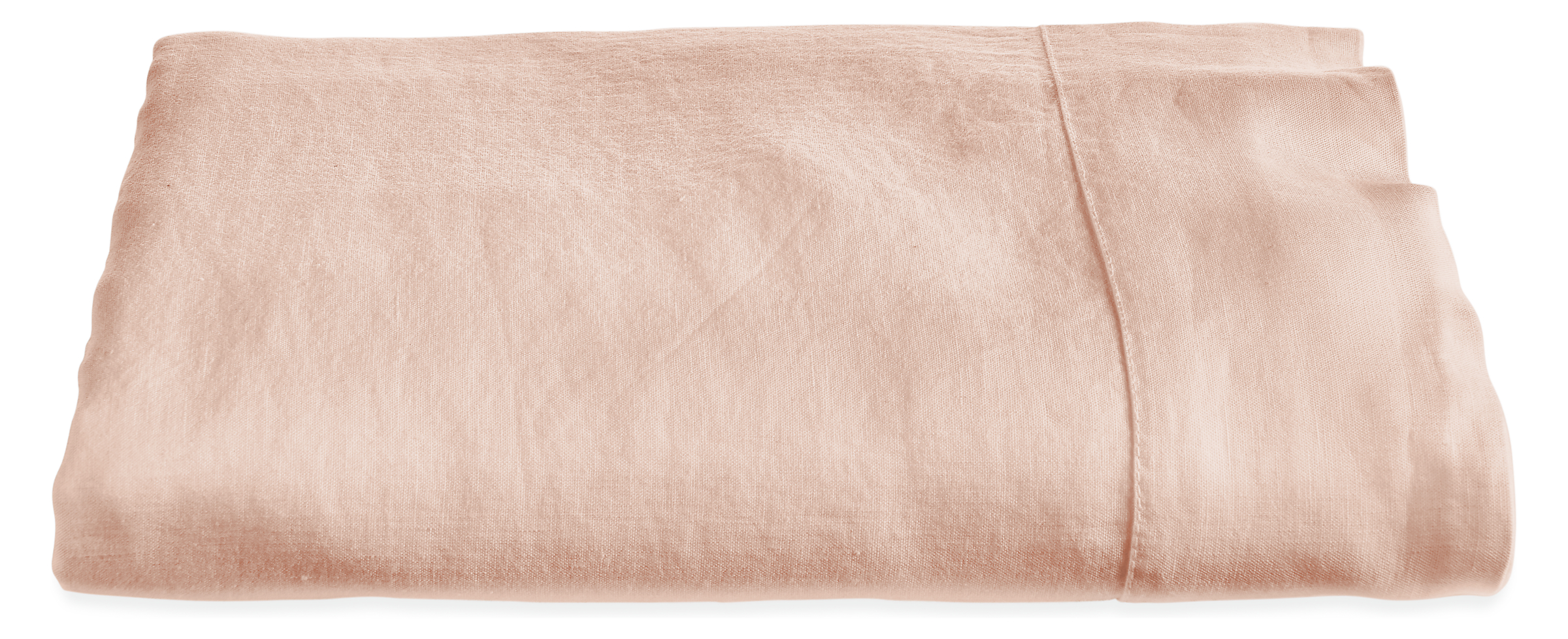 Relaxed Linen King Flat Sheet in Rose