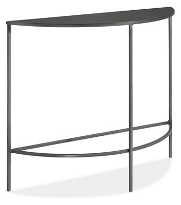 Slim Half Round Console Tables In Natural Steel Modern Console Tables Modern Living Room Furniture Room Board