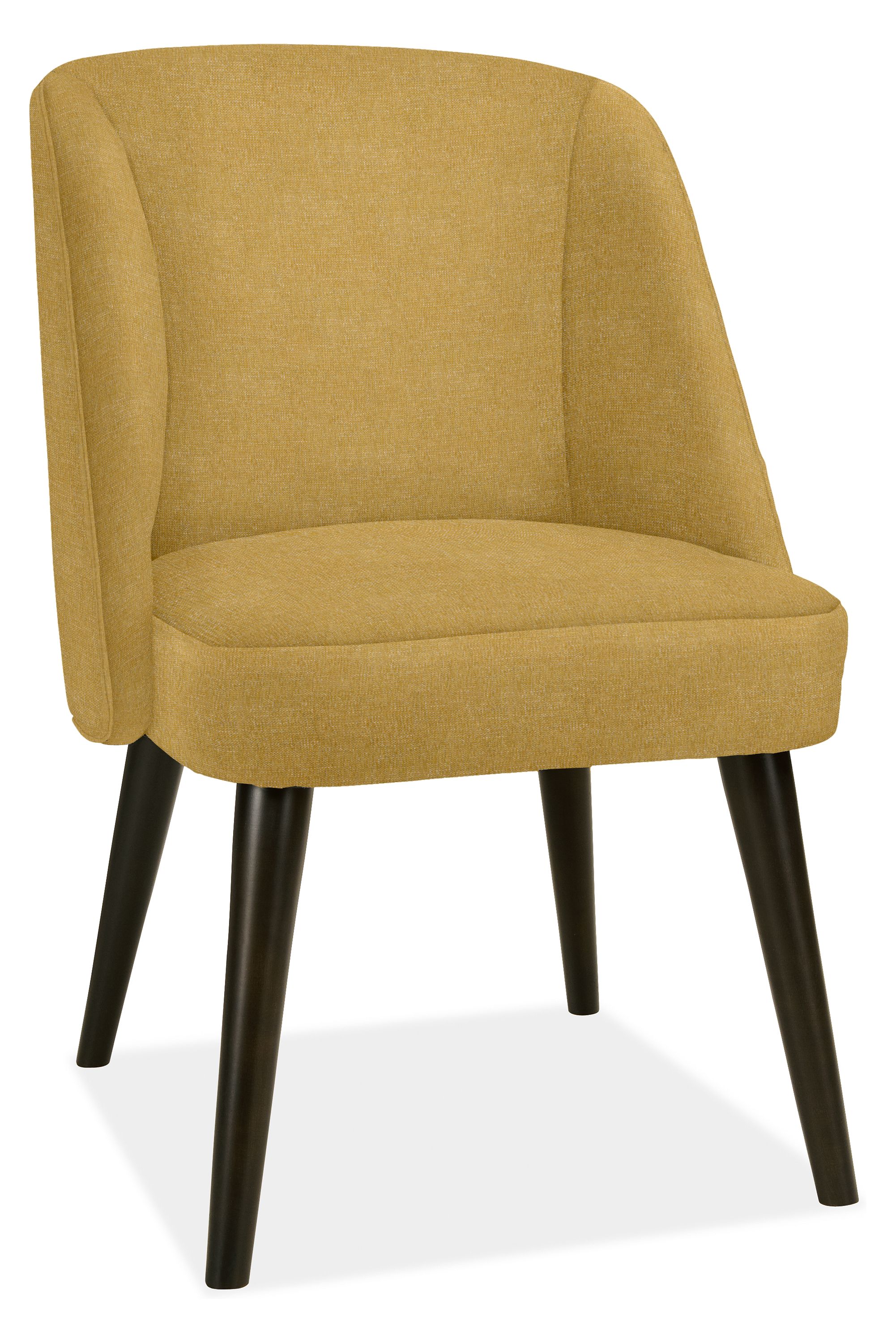 Cora Side Chair in Hawkins Mustard with Charcoal Legs