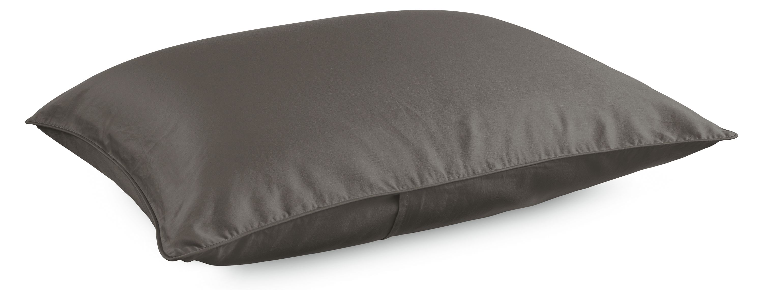 Tailored Sateen Euro Sham in Charcoal