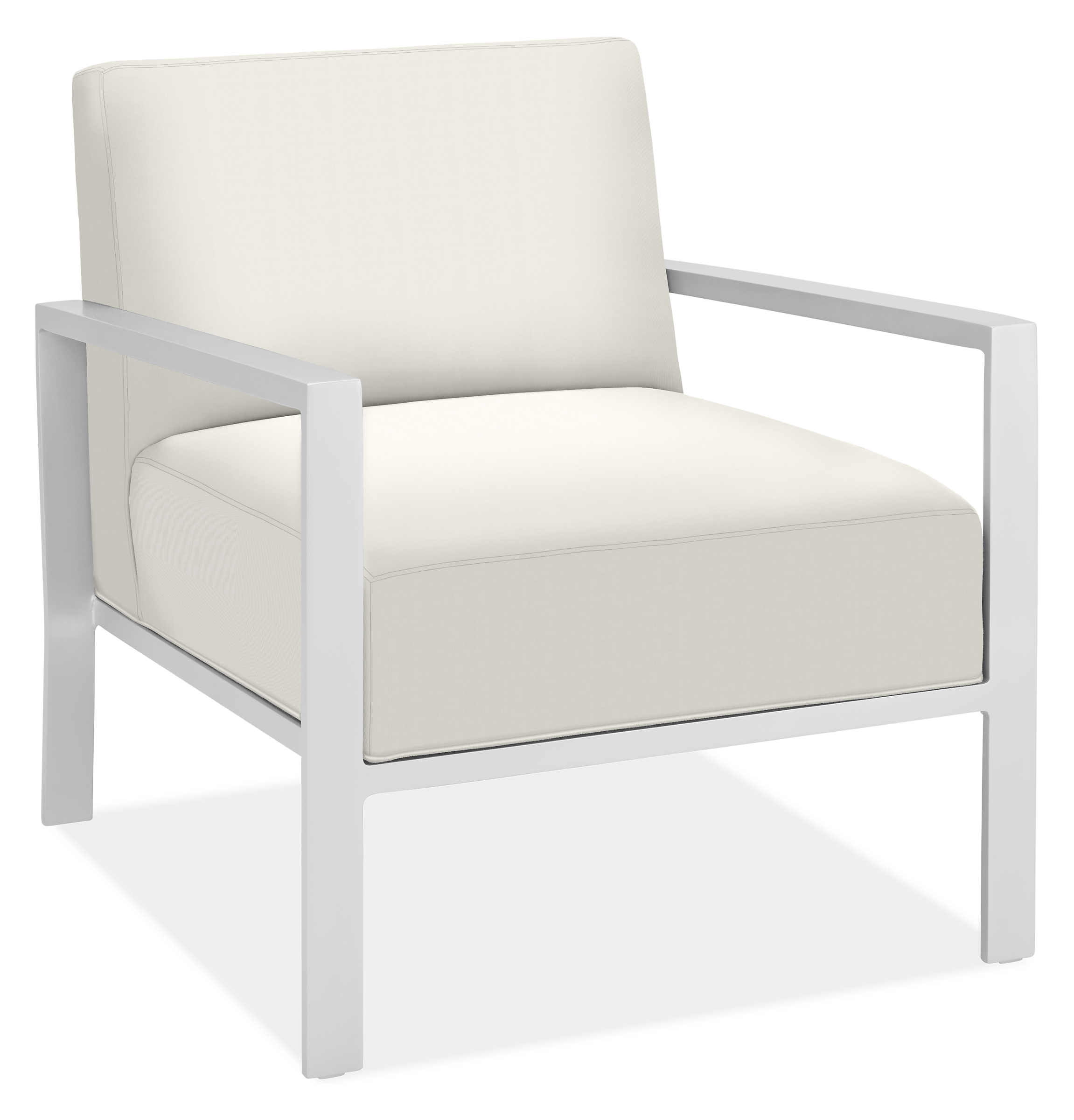 Isles Chair in Sunbrella Canvas White with White