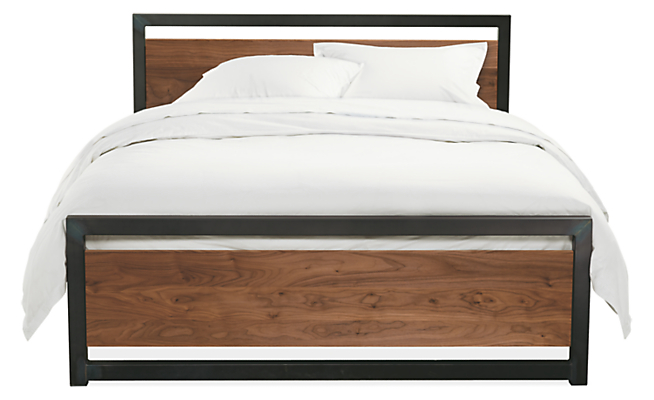 Piper Queen Bed with Wood Panels