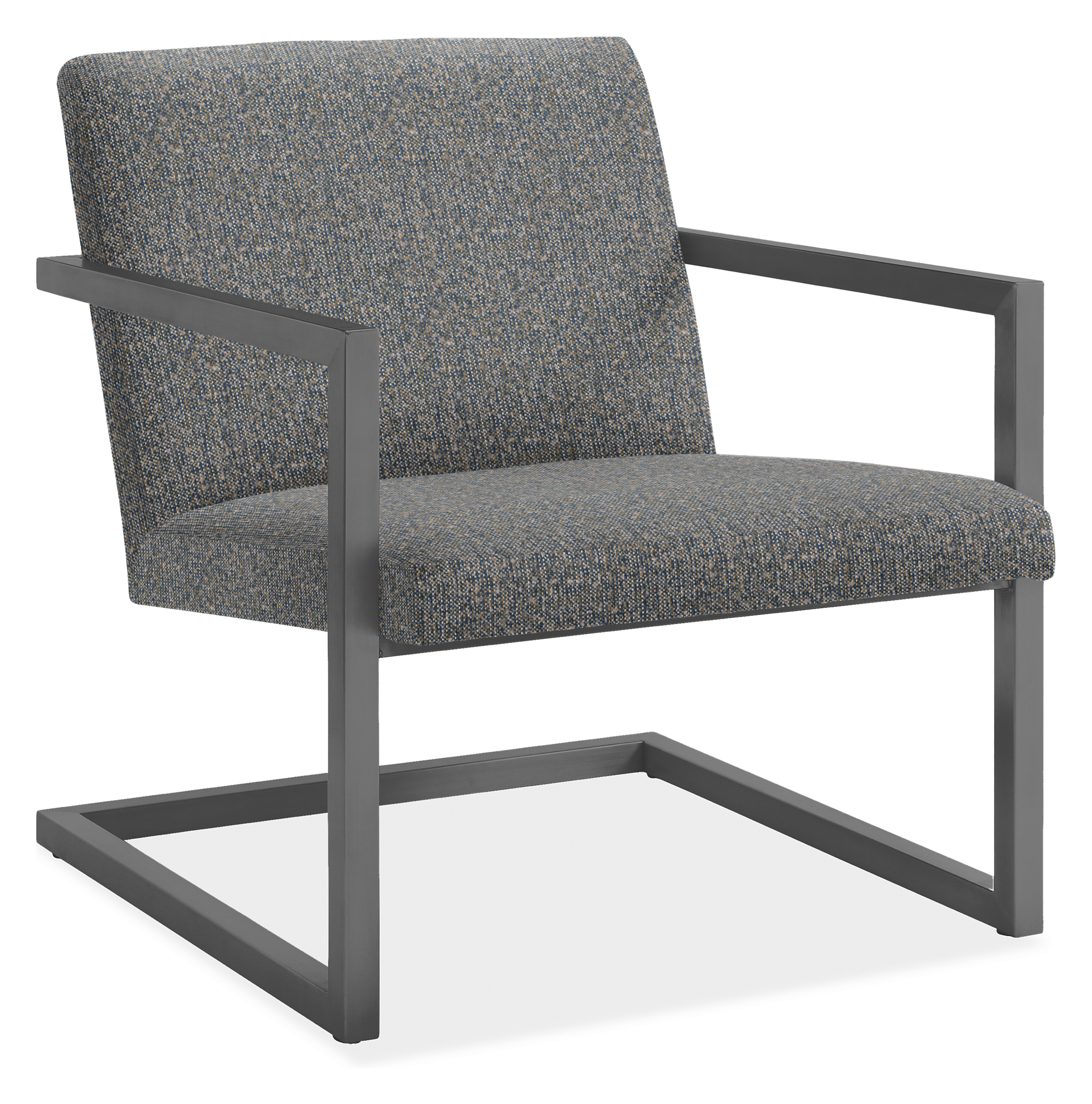 Lira Arm Chair in Conley Navy with Graphite Frame