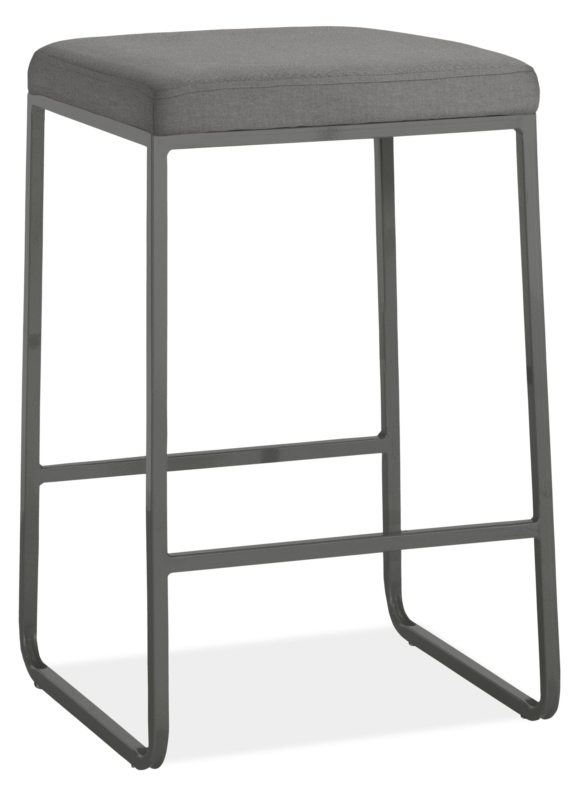 Collins Counter Stool in Sunbrella Canvas Slate with Graphite Frame