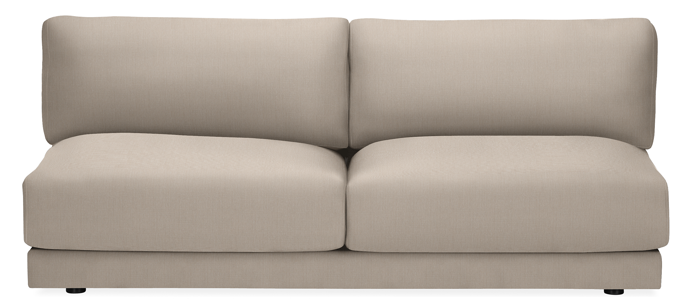 Clemens 66" Armless Loveseat in Hines Oatmeal