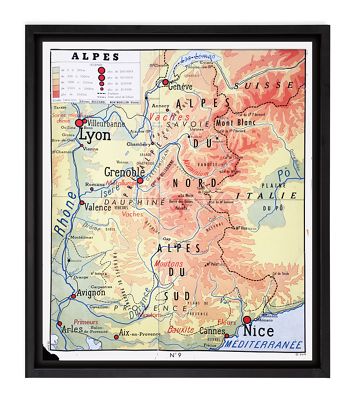 Vintage French School Map by Room & Board