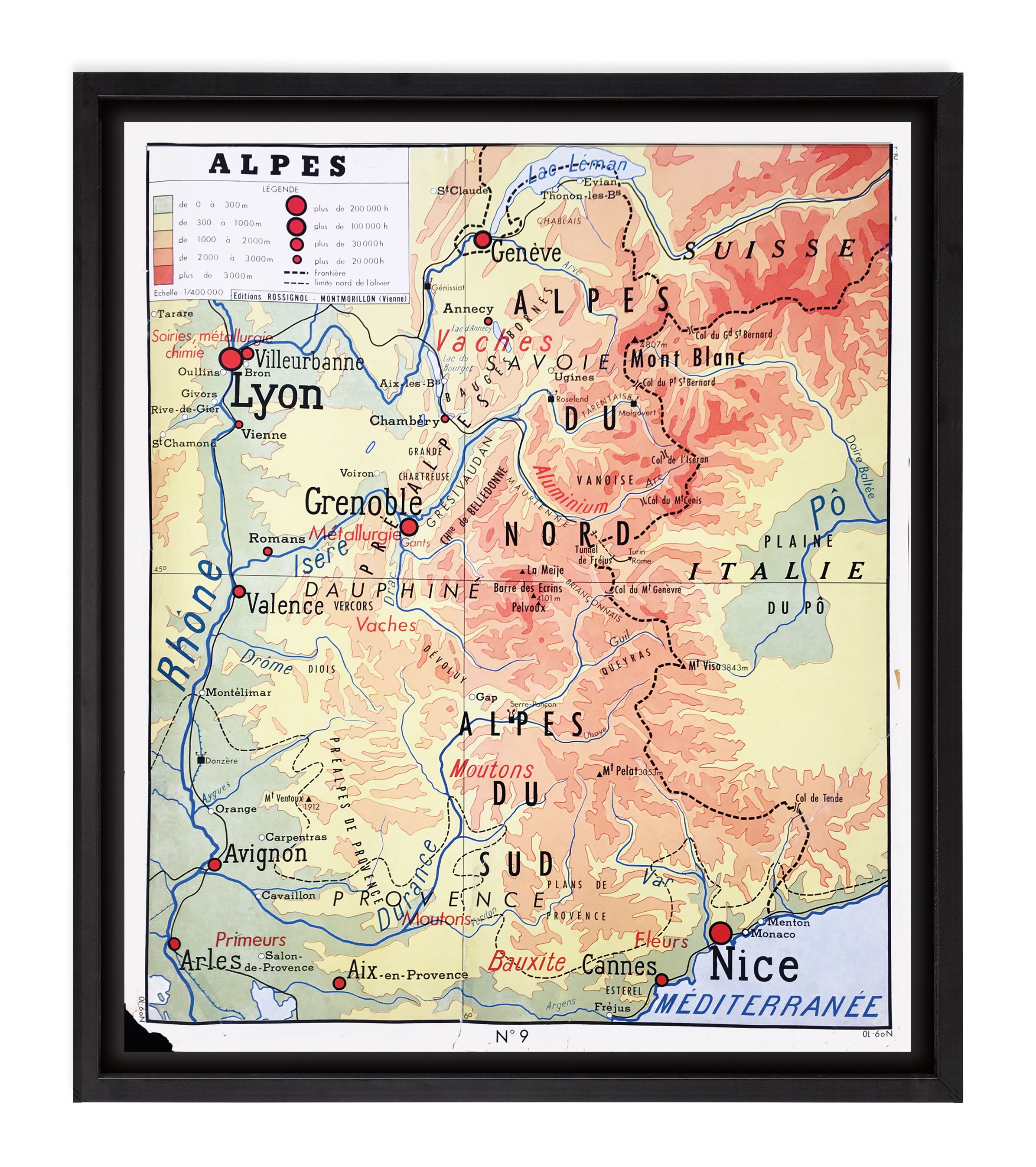 Vintage French School Map