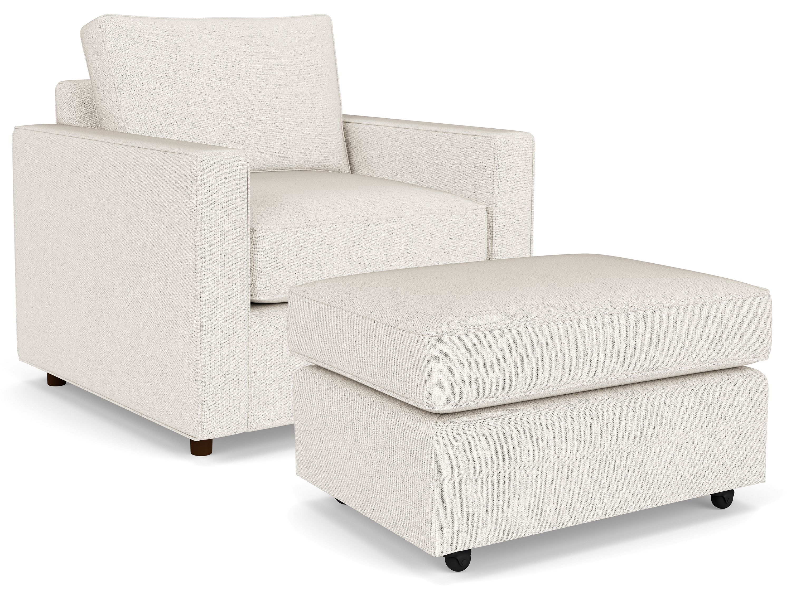 York Chair & 28w 21d 17h Ottoman