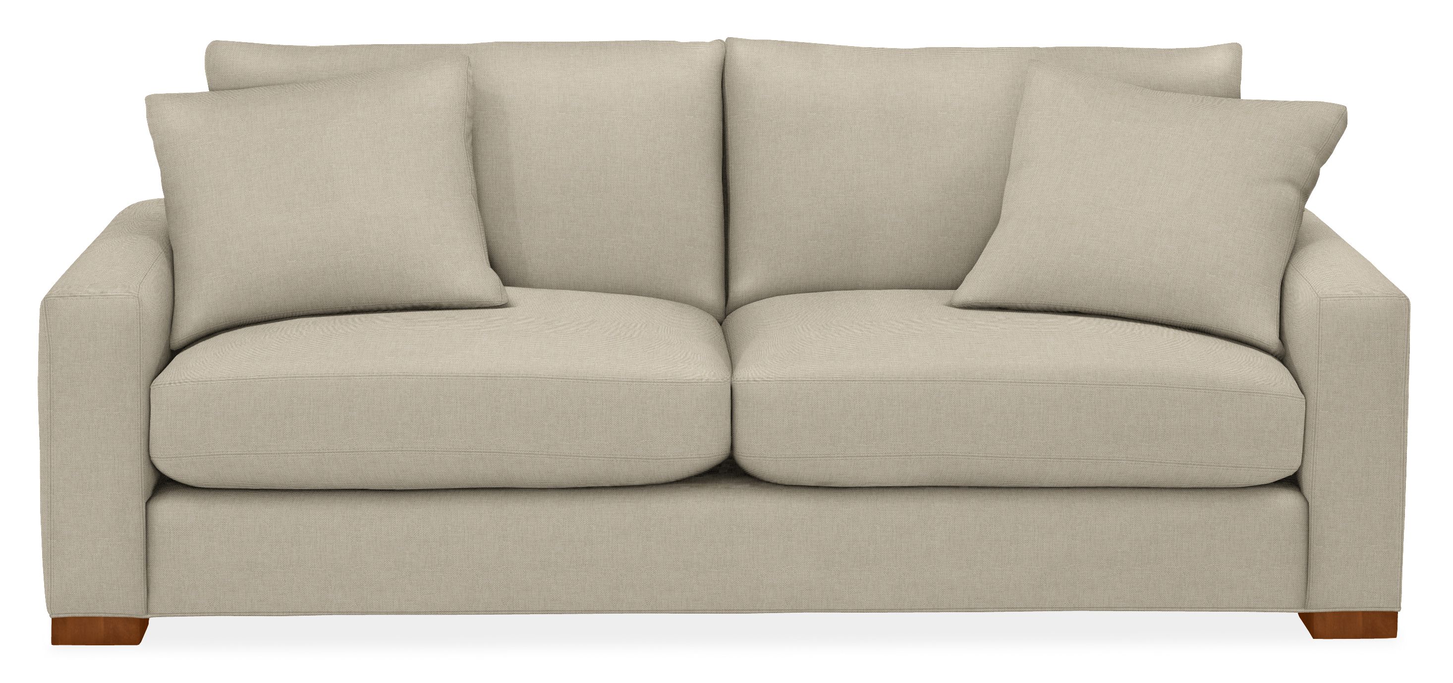 Metro Deep 88" Sofa in Sumner Linen with Mocha Legs