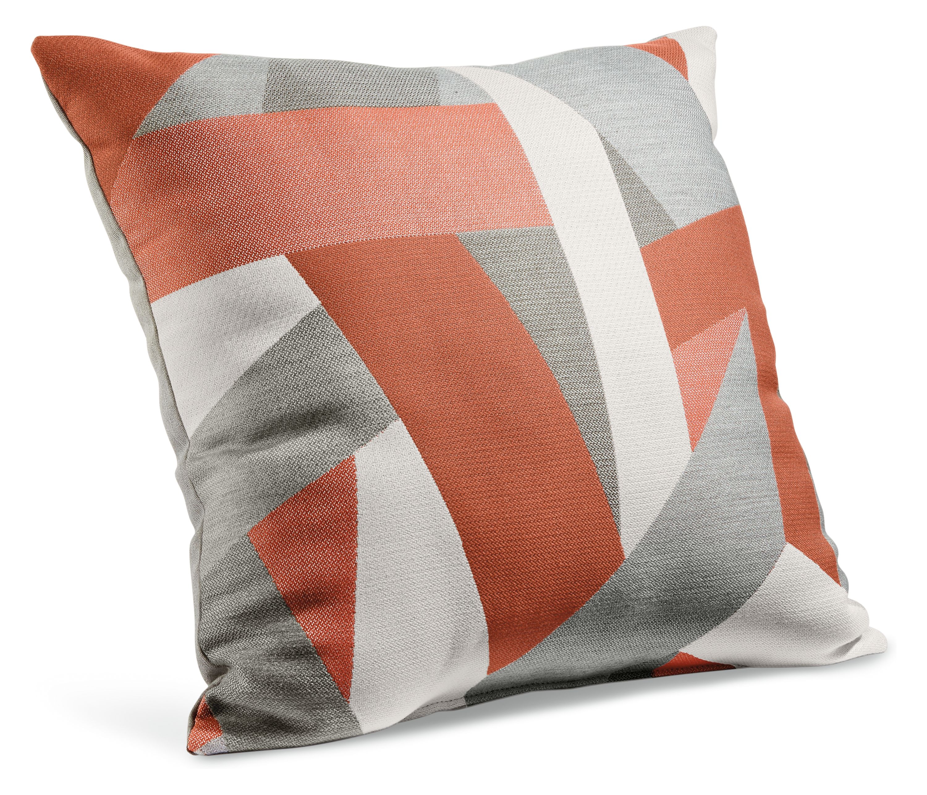 Refract 20w 20h Outdoor Pillow in Wye Orange/Cement