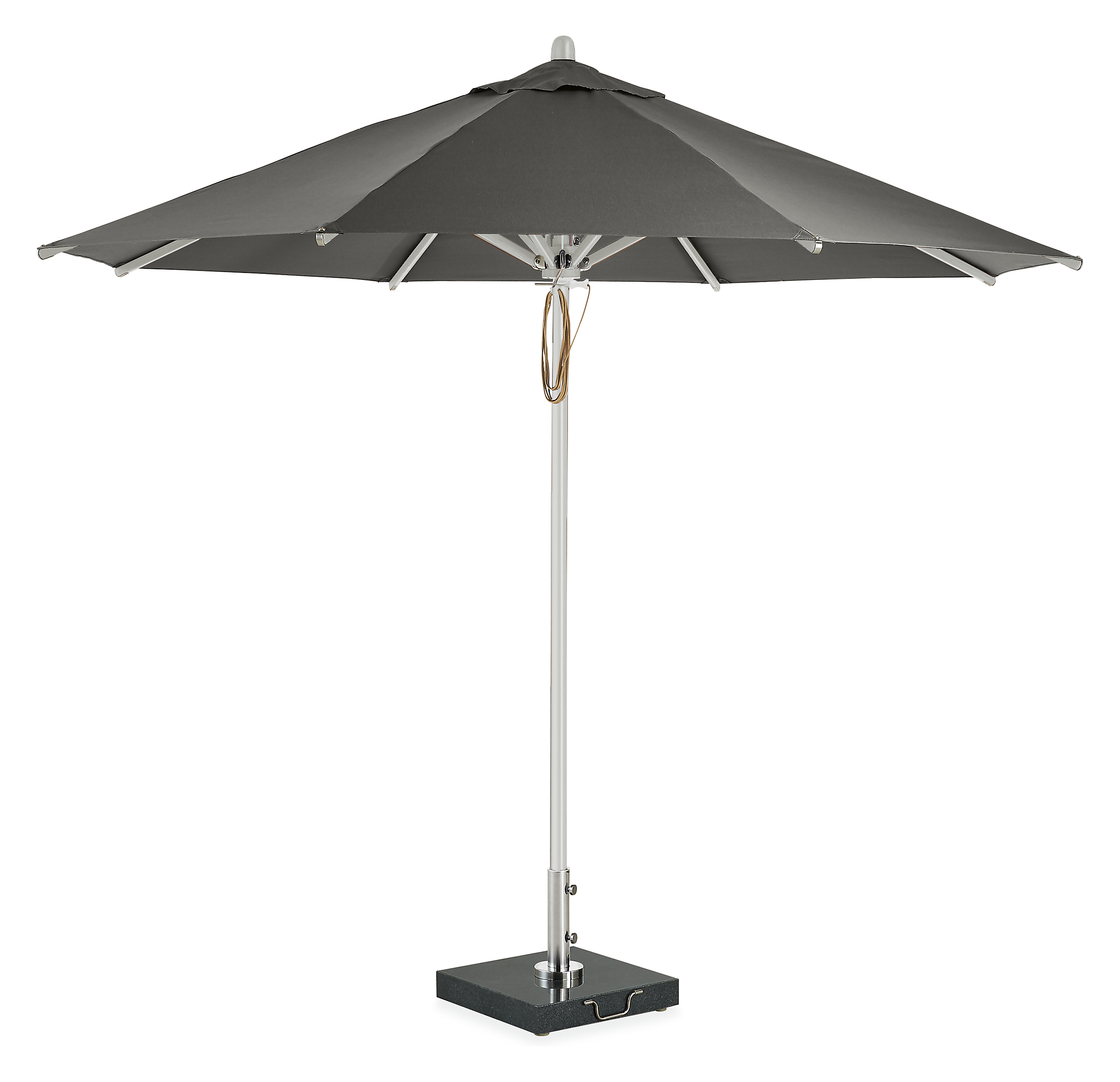 Cirro 10' Patio Umbrella in Grey with Aluminum Pole