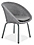 Flet Side Chair with Grey Cushions and Grey Base