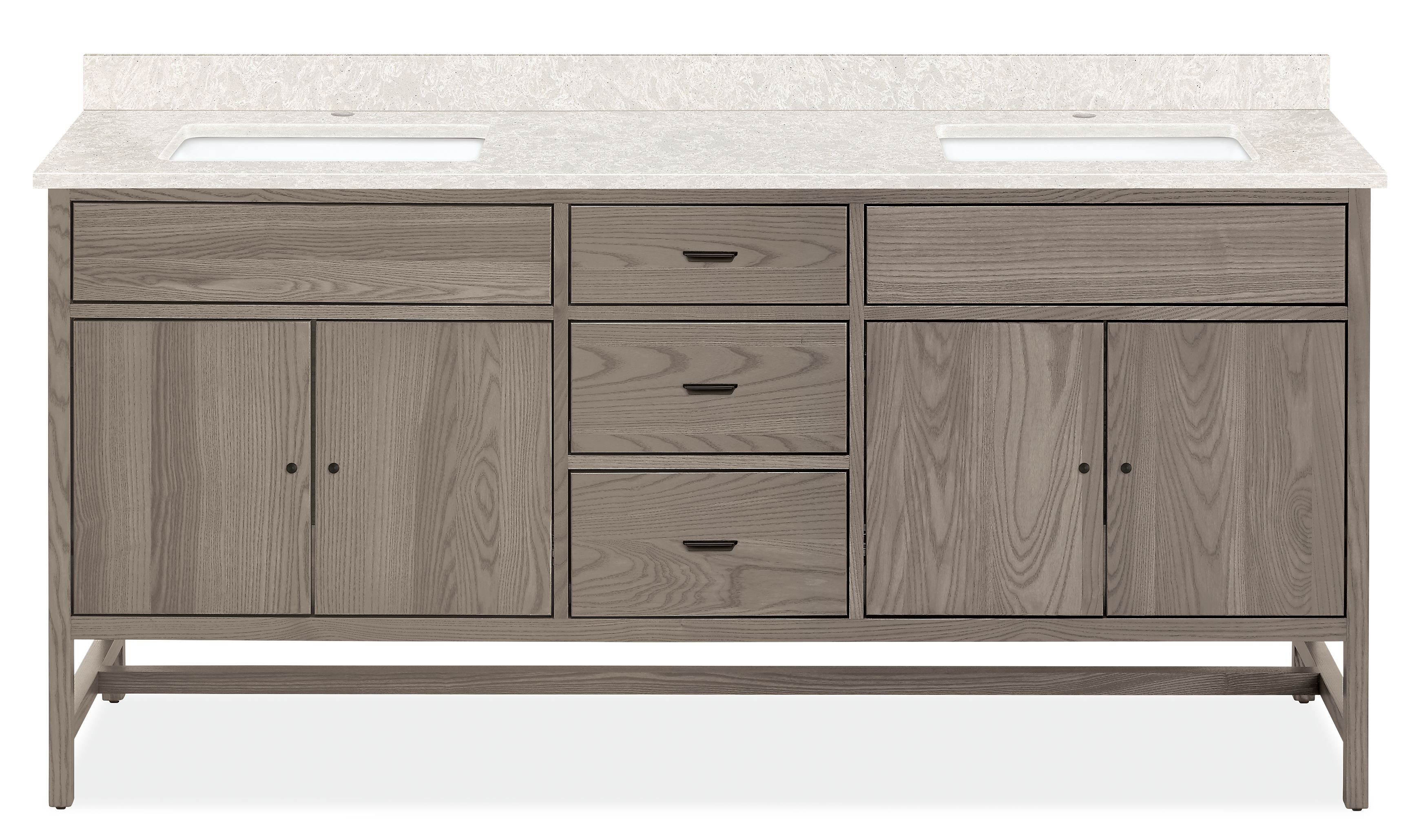 Berkeley 72w 21.75d 34h 1 Hole Double-Sink Vanity in Shell w/Big Sur ...