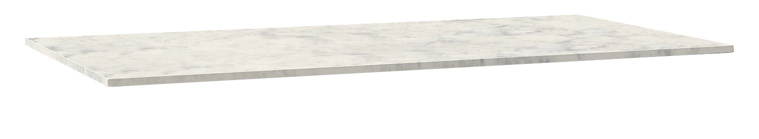 60x22 Quartz Composite Top in Marbled White