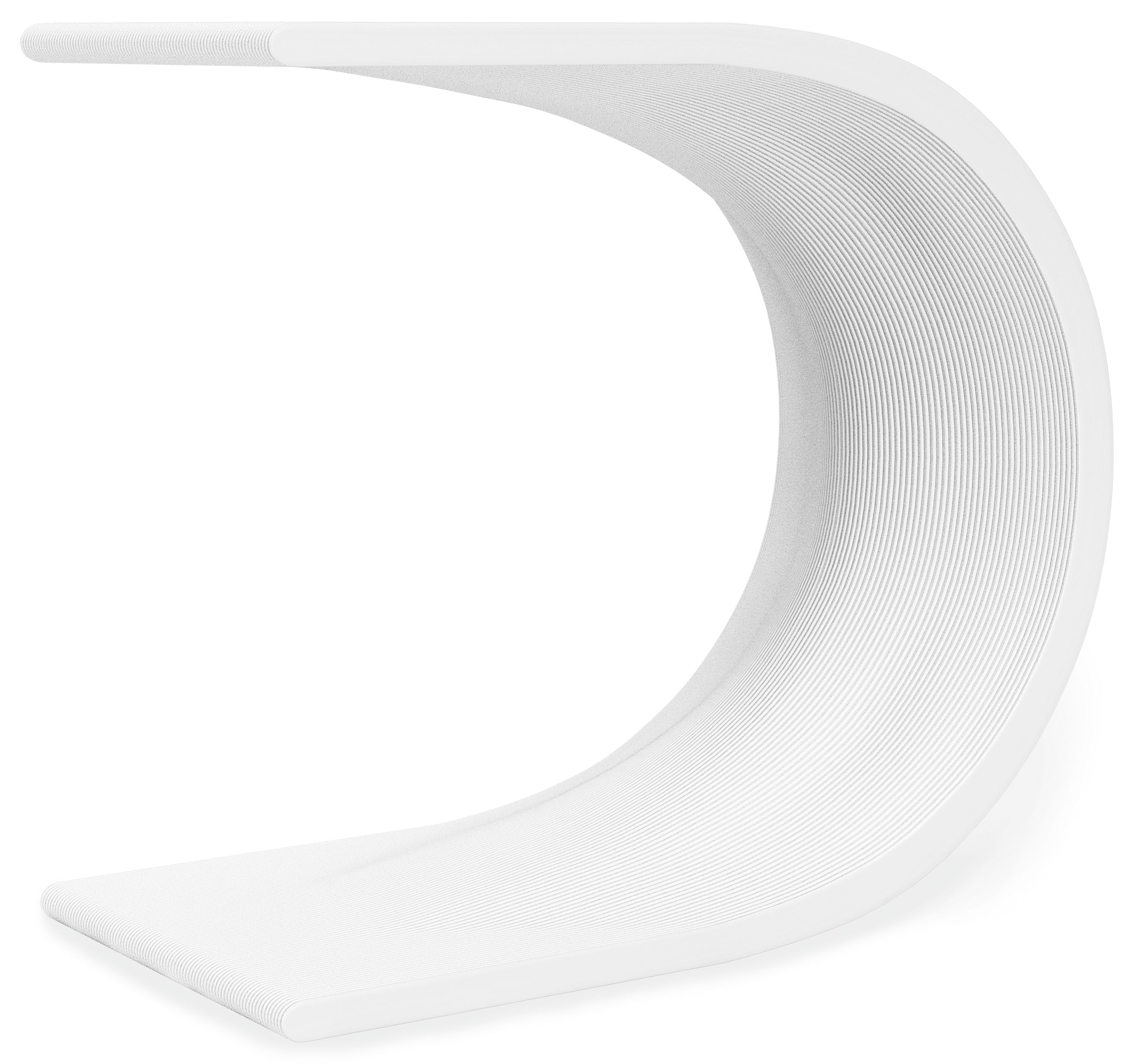Tangent 14w 27d 25h C-Table in White PETG Composite