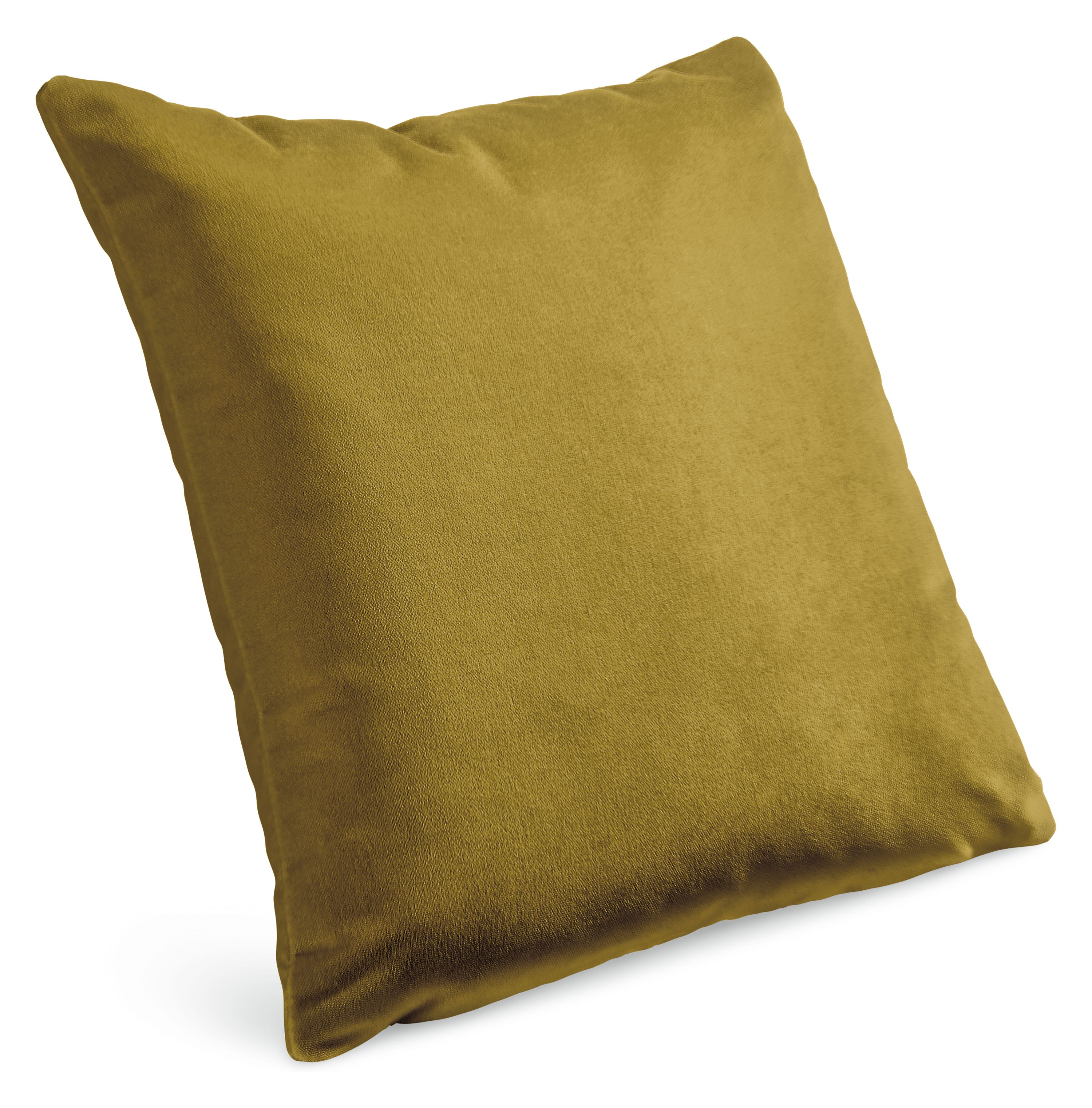 Velvet 20w 20h Throw Pillow Cover in Mustard