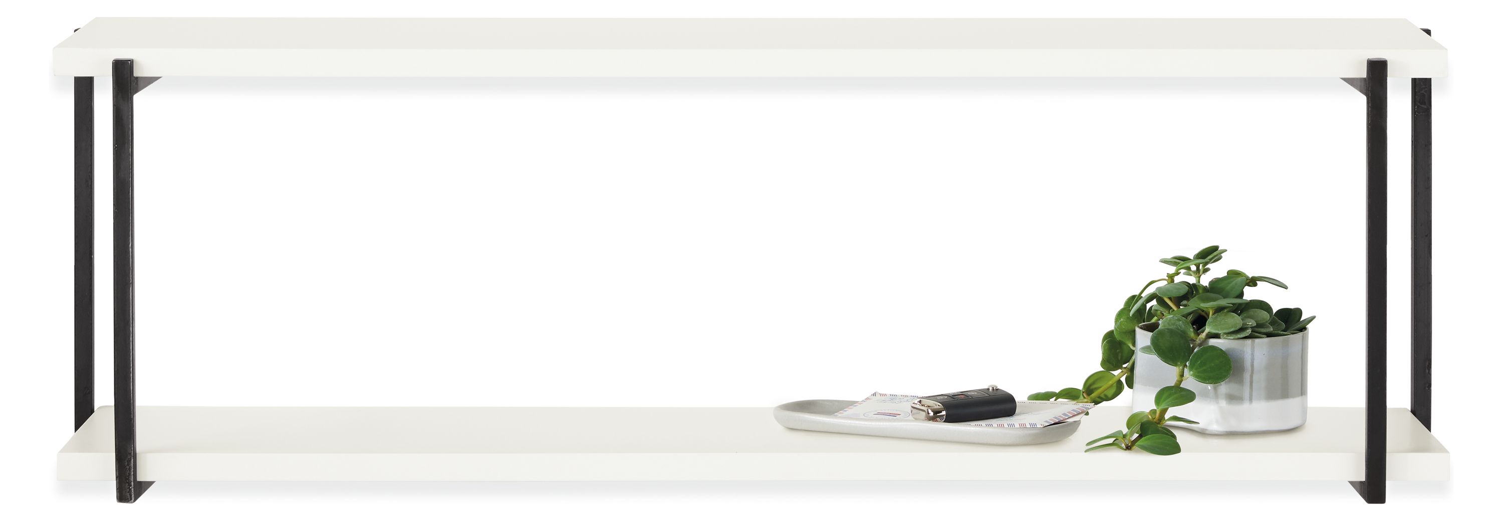 Stave 36w 10d 7h Double Wall Shelf with White