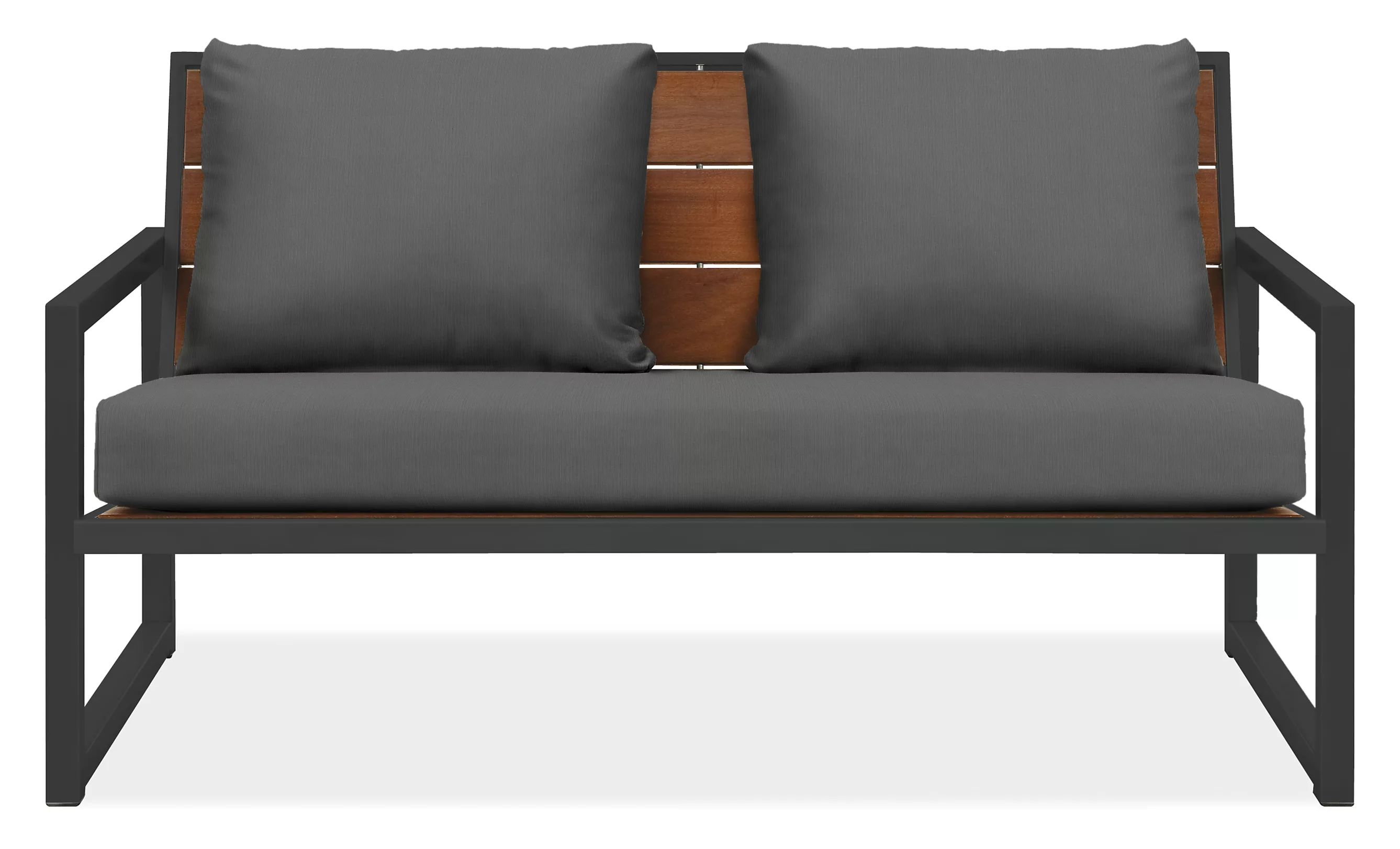 Montego Cushions for 57" Sofa in Sunbrella Canvas Charcoal Cushions Outdoor Room & Board