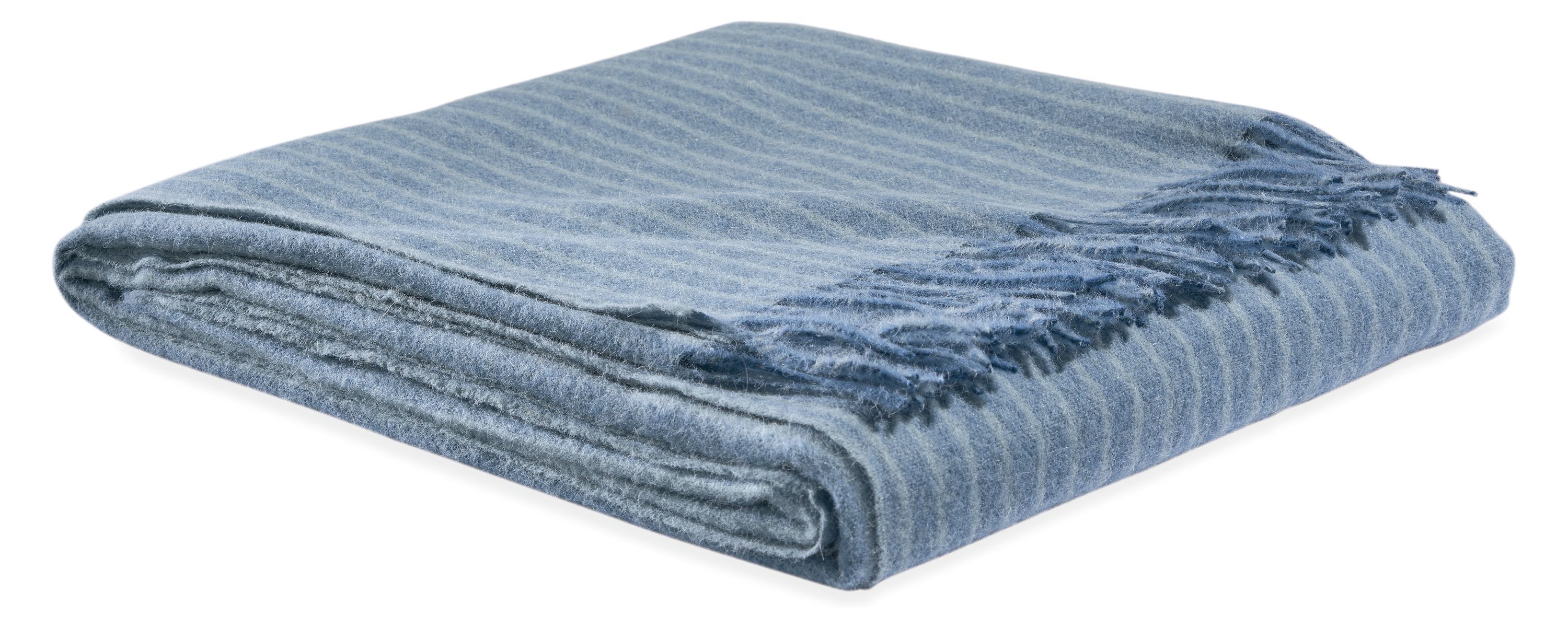 Norton Stripe Throw Blanket in Blue