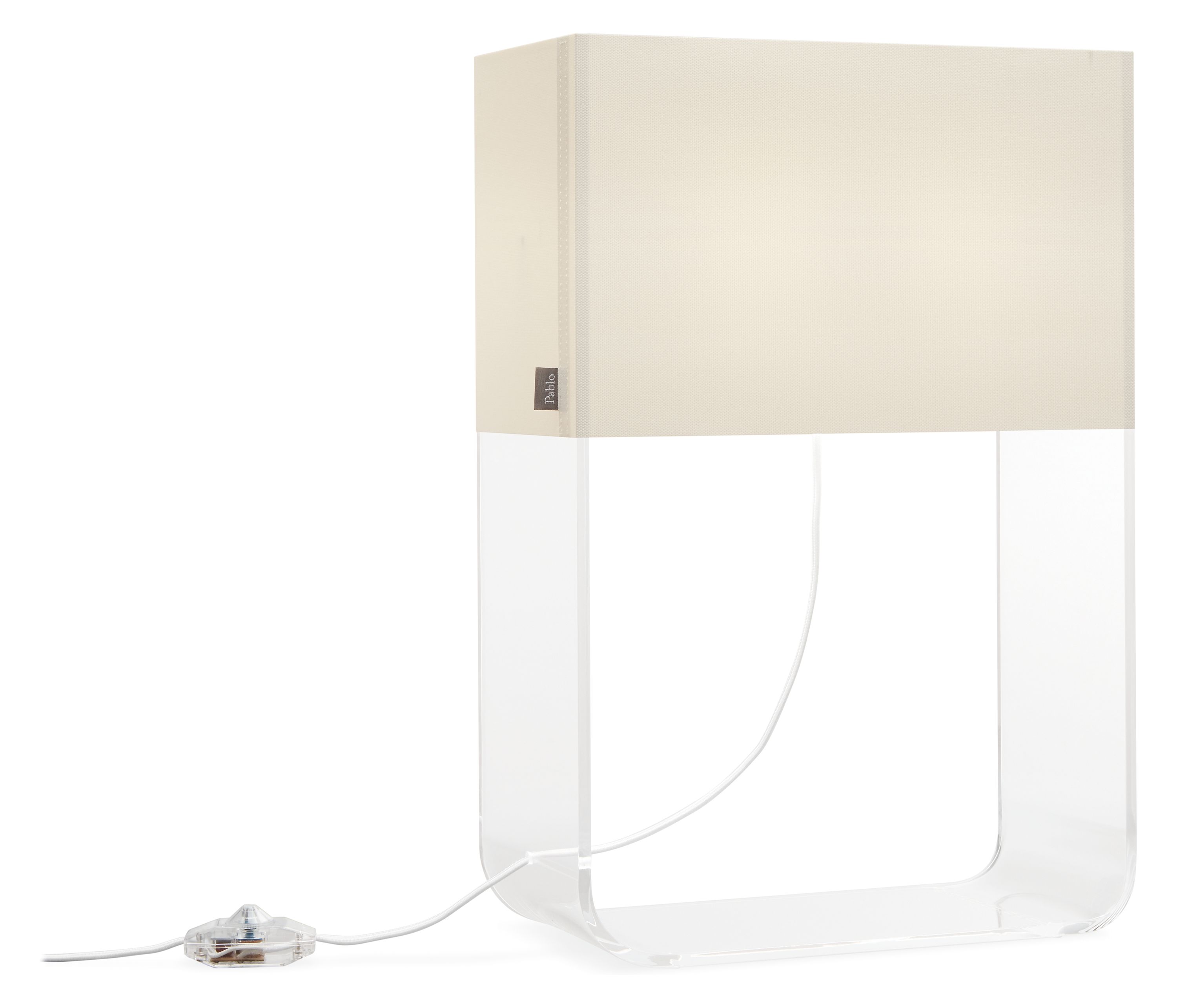 Formline 15w 7d 21h Table Lamp Clear Base with White Shade