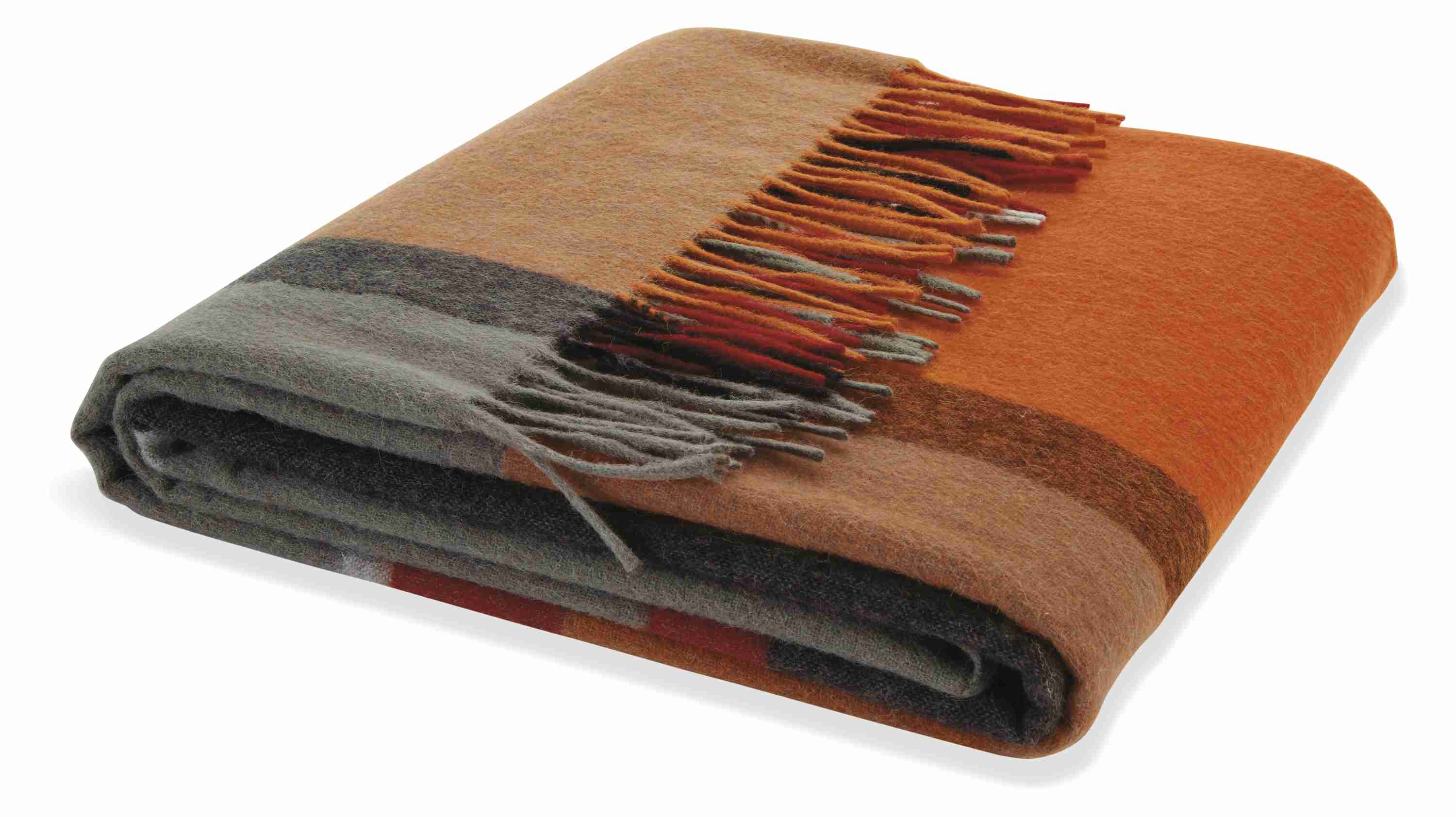 Horizon Plaid Alpaca-blend Throw