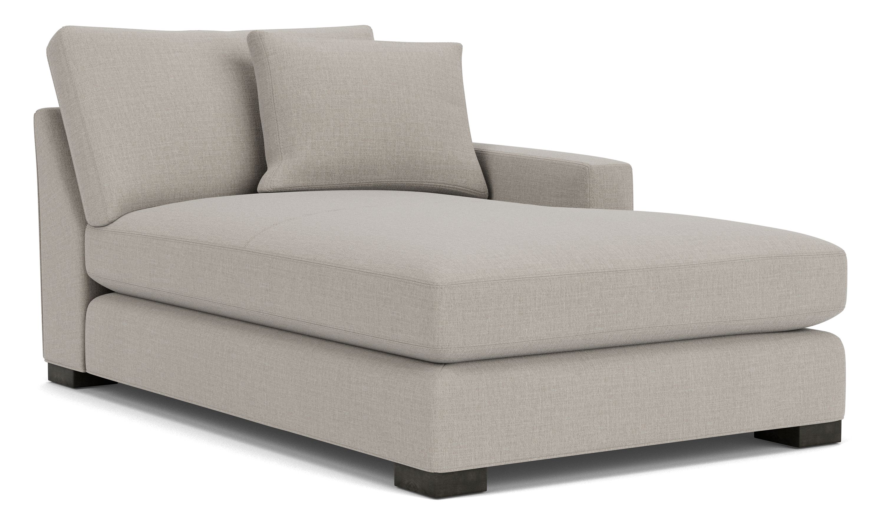 Metro Deep Right-Arm Chaise in Mori Cement w/Charcoal Legs