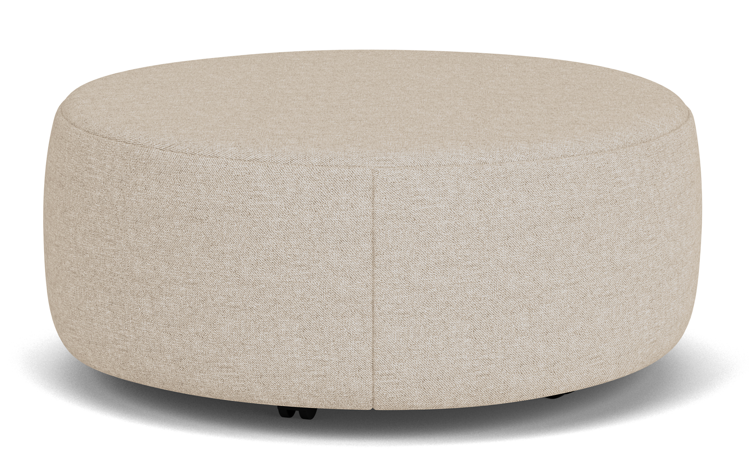Lind 42 diam 16h Round Ottoman in Gino Oatmeal