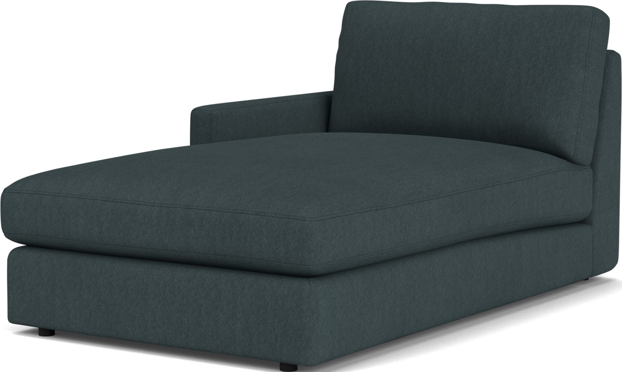 Linger Left-Arm Chaise in Flint Haze