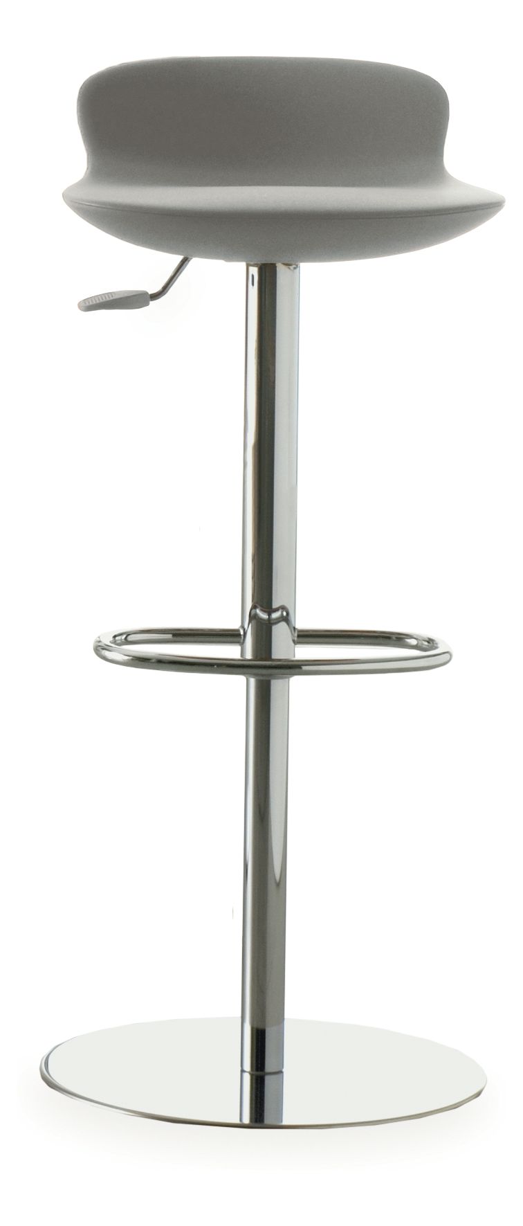 Leo Swivel Stool with Adjustable Base in Grey