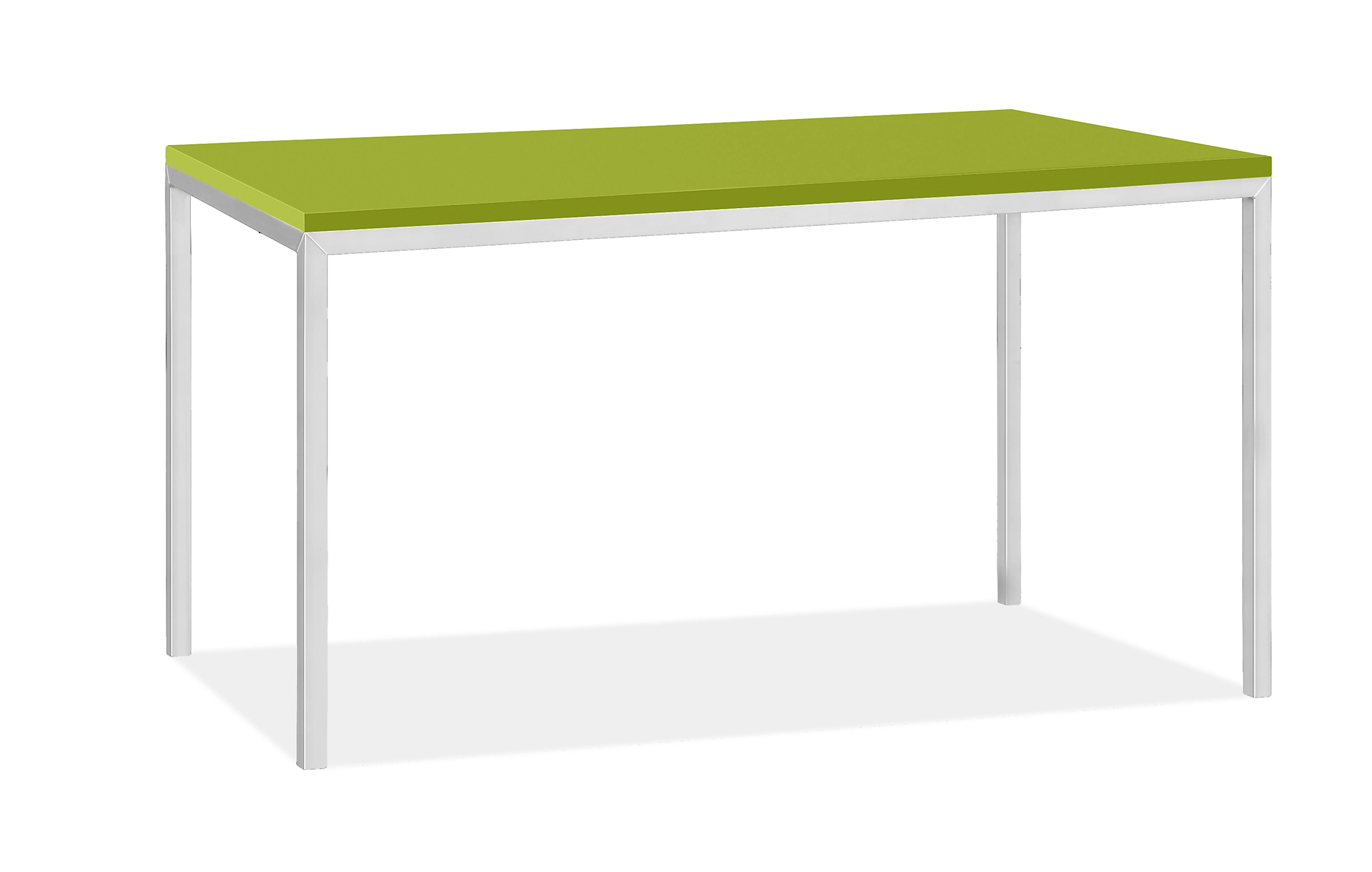 Parsons 60w 36d Outdoor Table with 1.5" Leg in SS w/Green HDPE Top