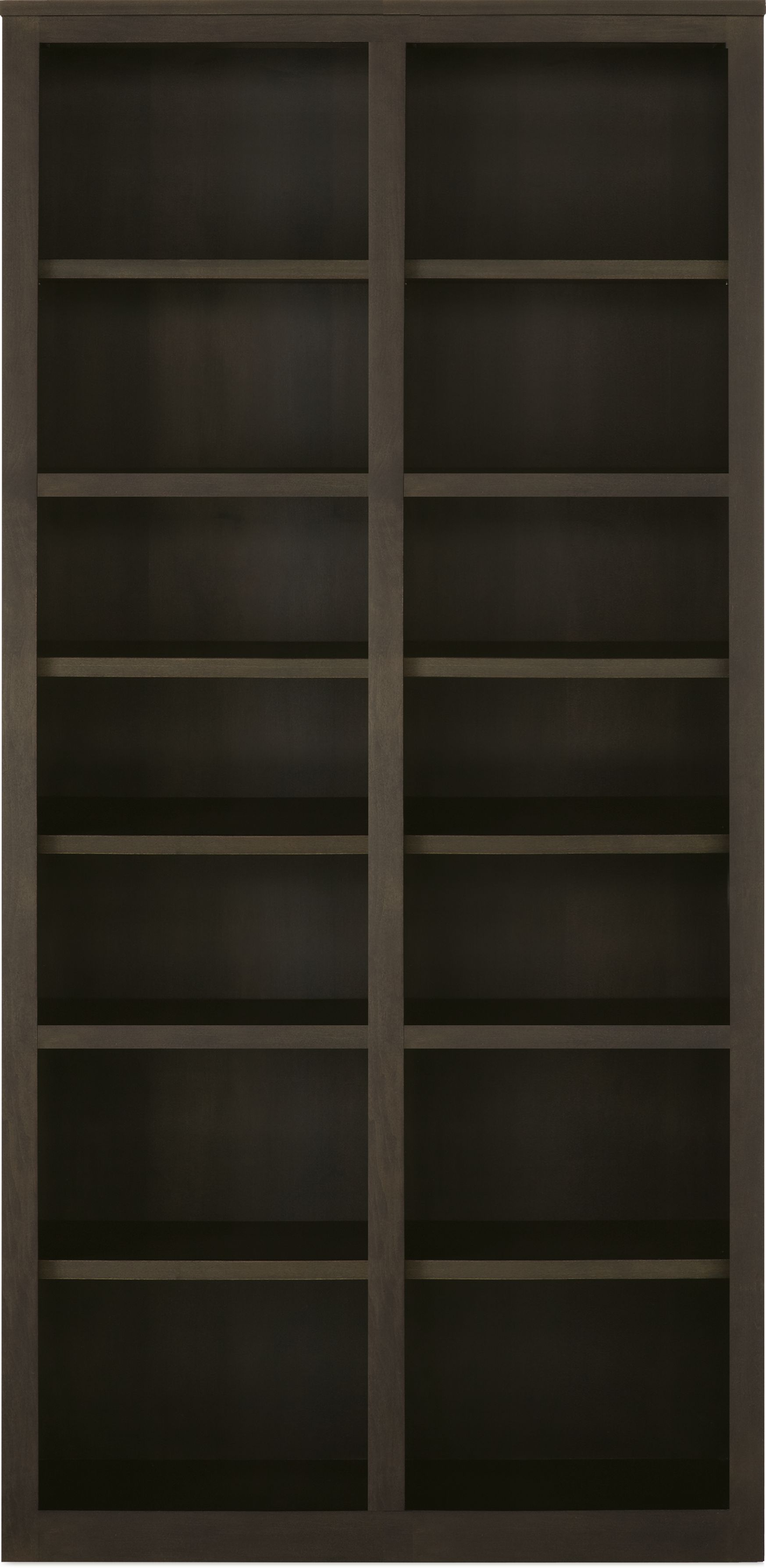 Woodwind 42w 12d 86h Bookcase in Charcoal