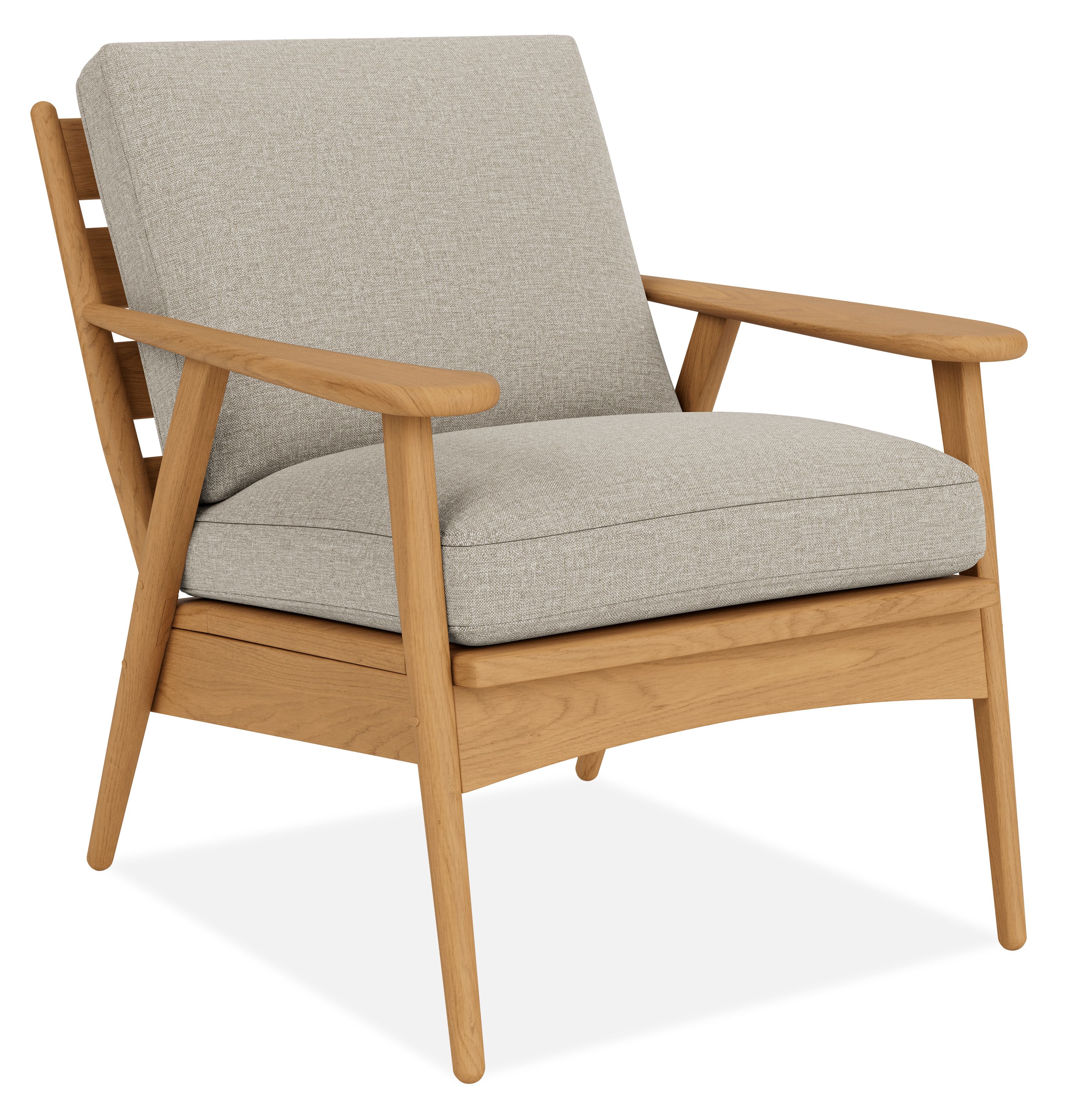 Ericson Lounge Chair in Yana Oatmeal with White Oak Frame