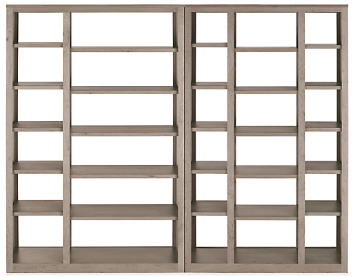Woodwind Open Back Bookcase Wall Units, Modern Bookcase Wall Unit