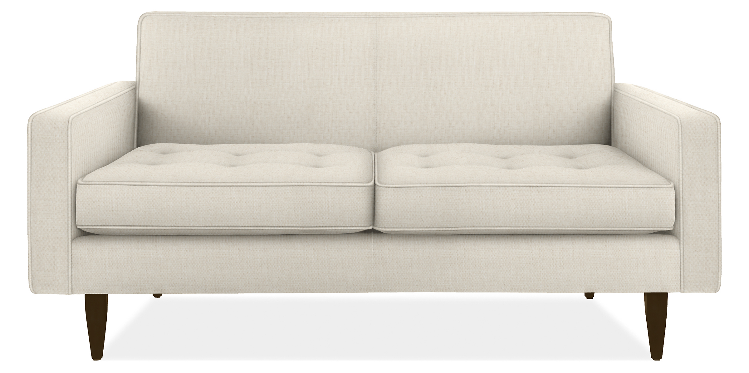 Reese 65" Loveseat in Sumner Ivory with Charcoal Legs