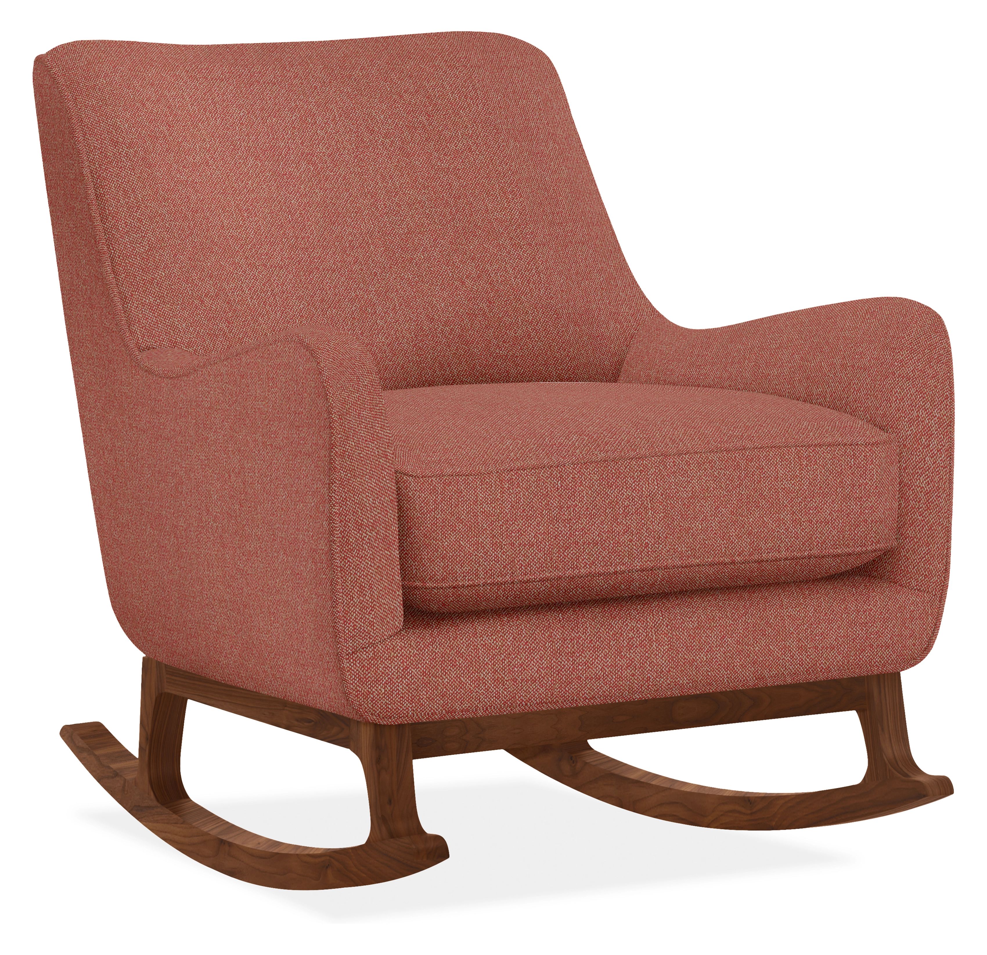 Quinn Rocking Chair in Tatum Spice with Walnut Base