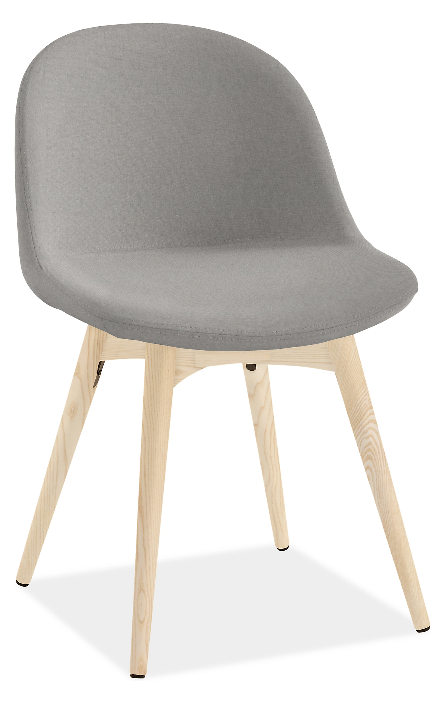 Bernard Dining Chair in Creel Cement Fabric with Ash Wood Legs