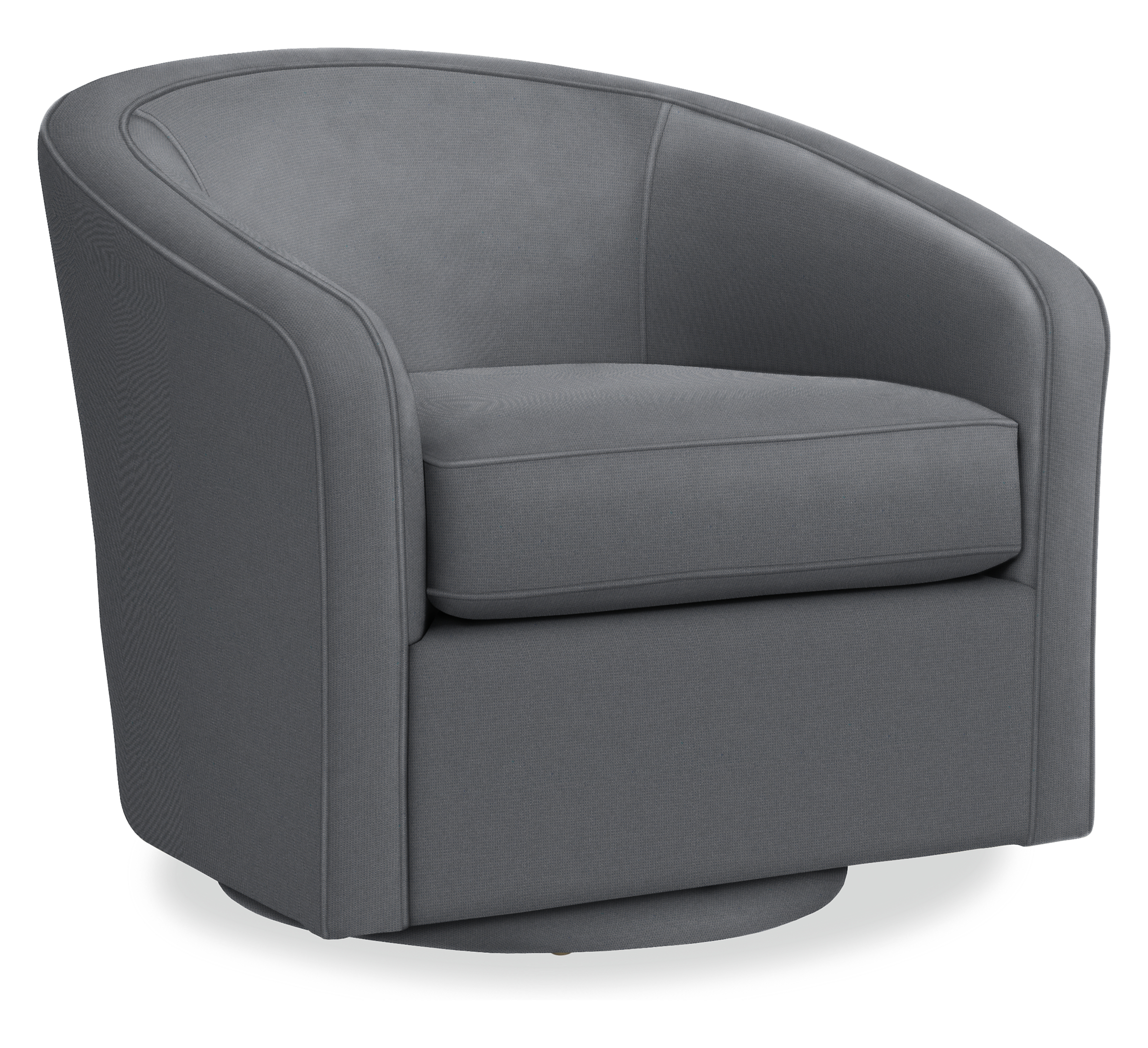 Amos Swivel Chair in Clayton Ink