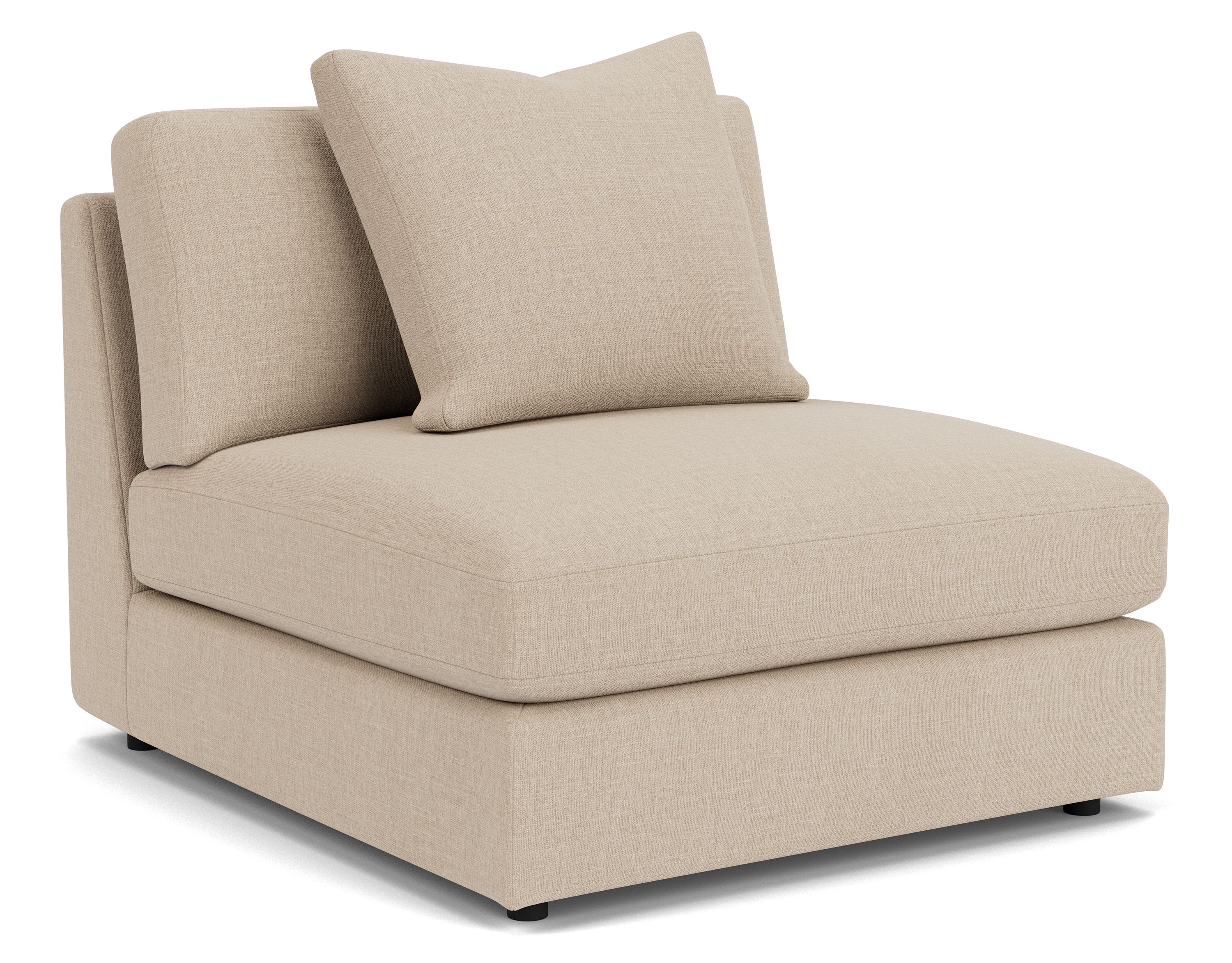 Linger/Stevens Deep Armless Chair in Mori Oatmeal