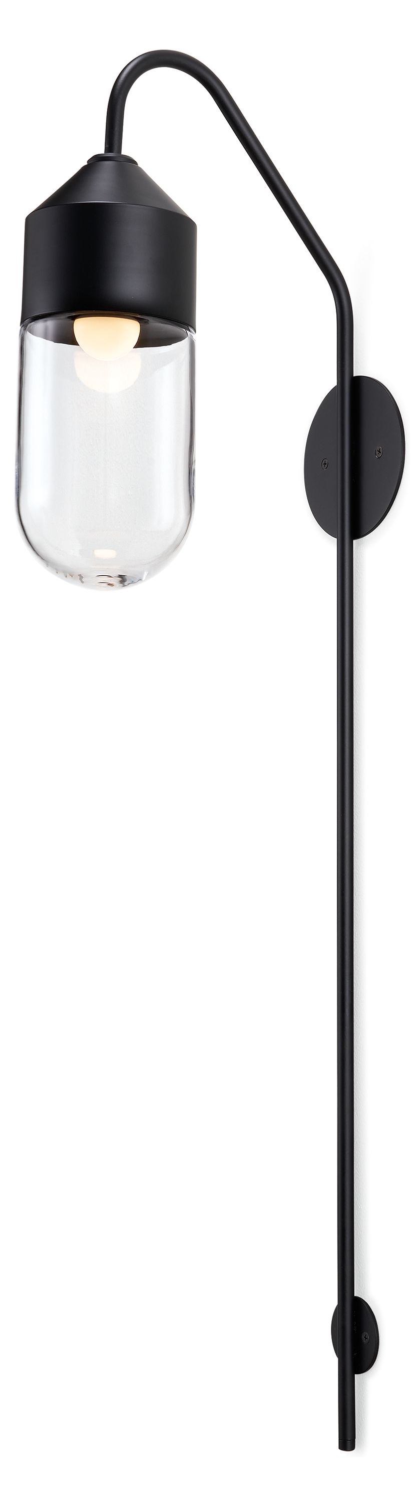 Ballad Long Wall Sconce in Clear Glass