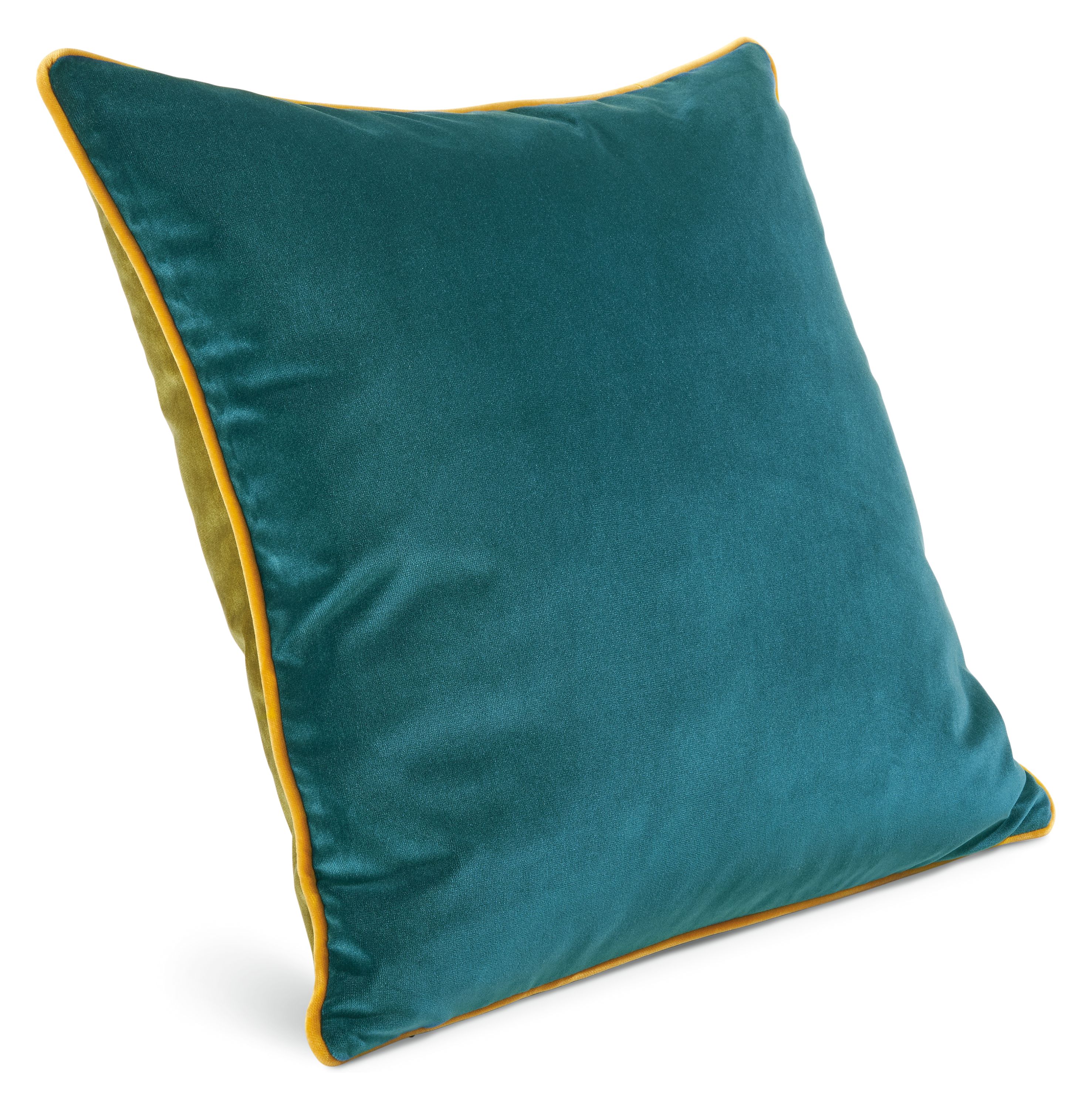 Felix 20w 20h Two-Tone Velvet Throw Pillow Cover in Teal