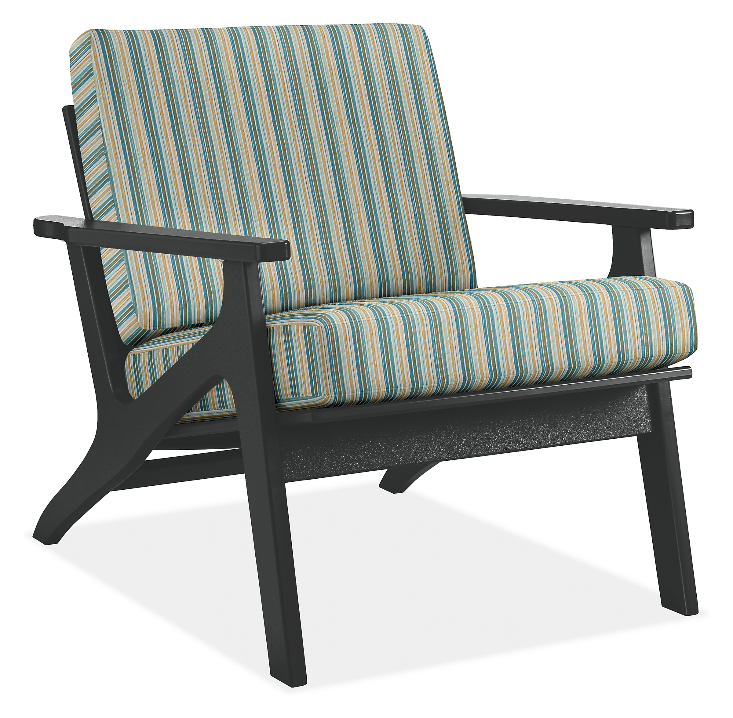 Breeze Chair in Vinna Teal with Black HDPE Frame