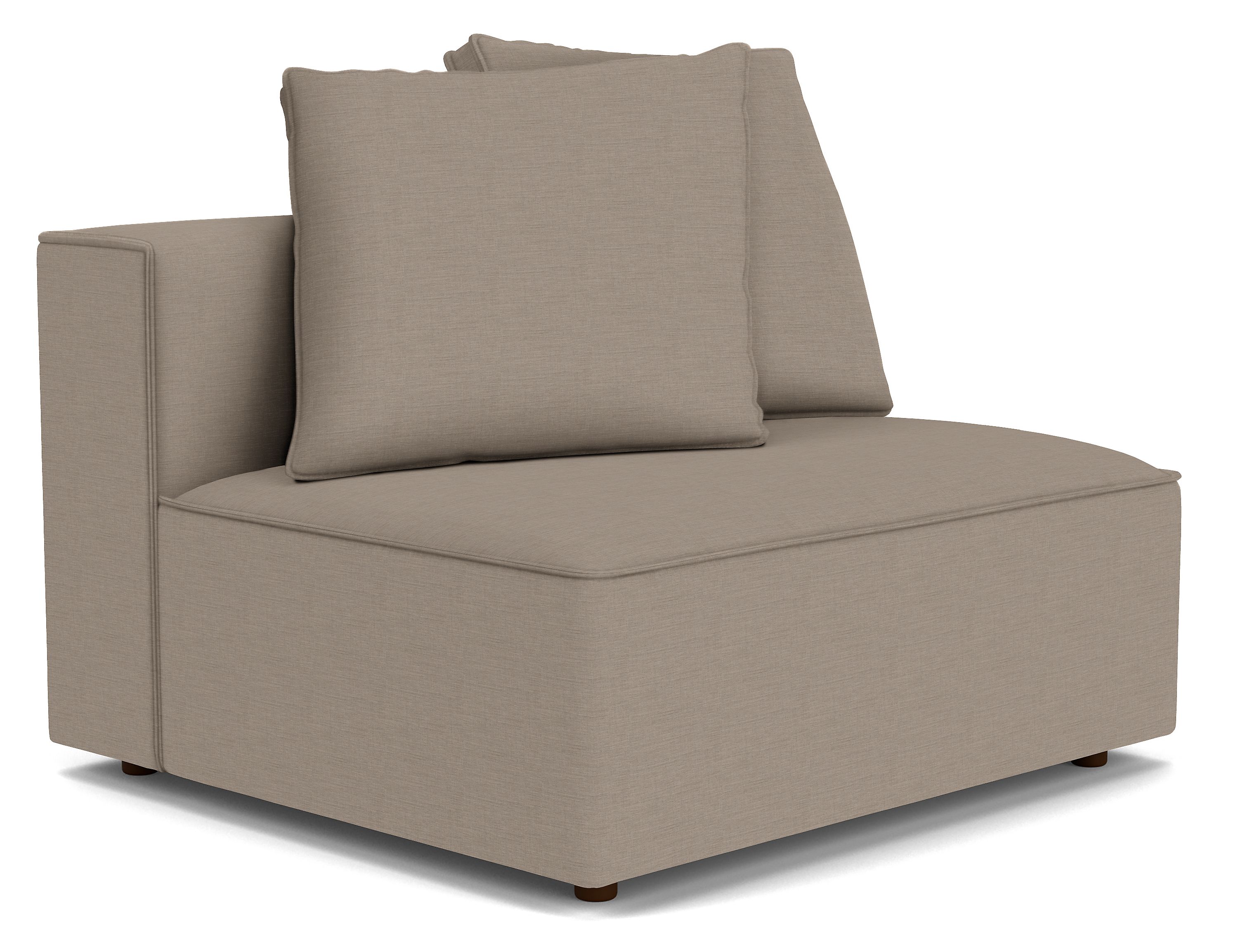 Oasis Armless Chair in Sunbrella Canvas Pebble