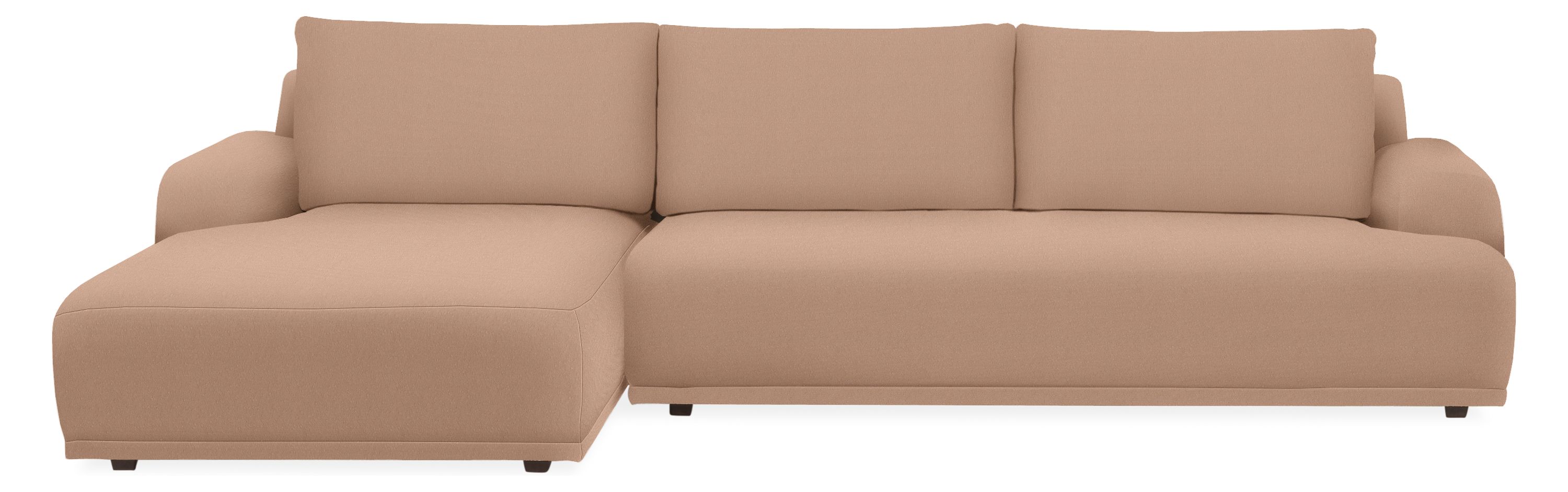 Fia 126" Sofa w/Left-Arm Chaise in Declan Blush