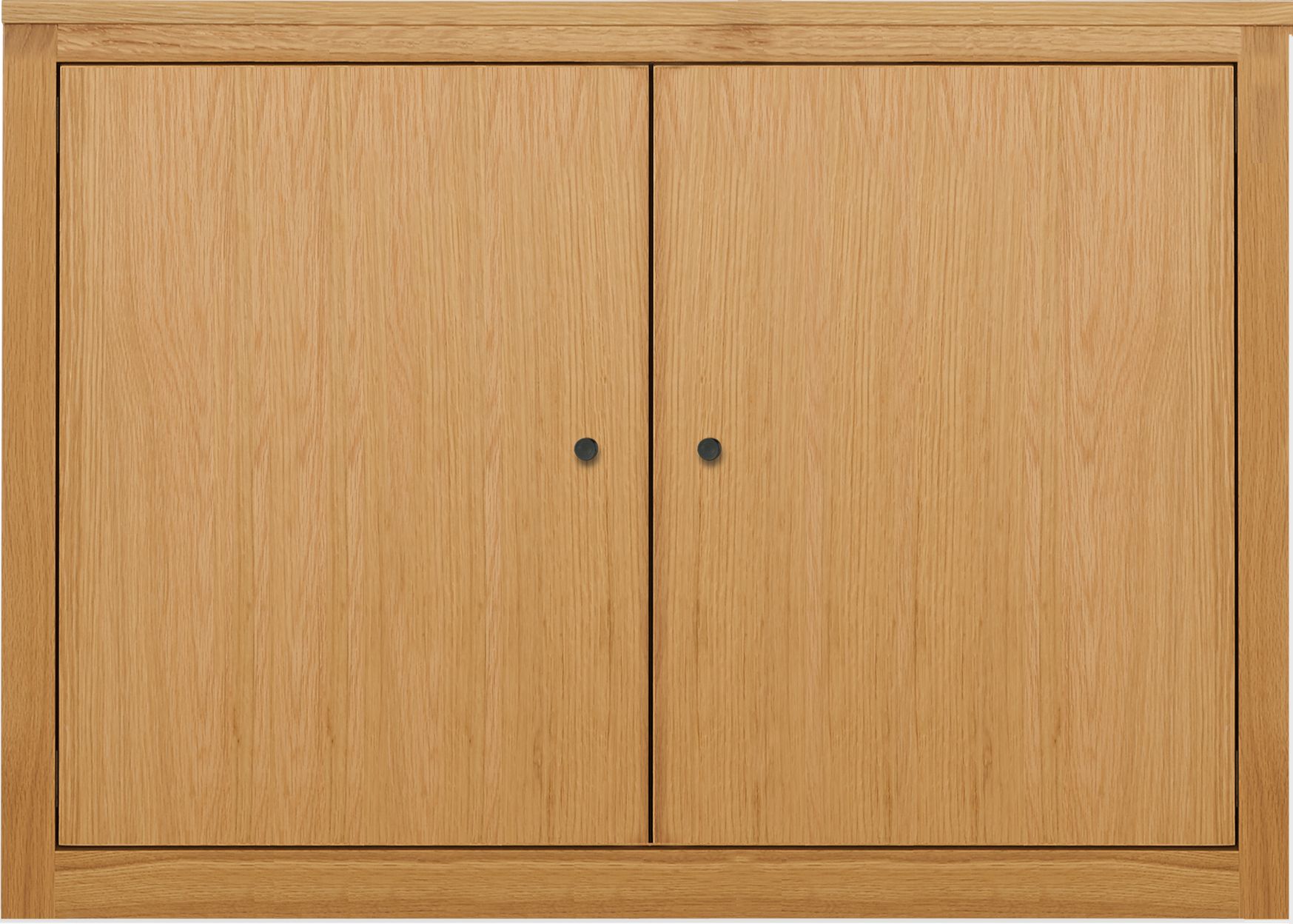 Woodwind 38w 17d 30h Bookcase with Doors in White Oak with Natural Steel