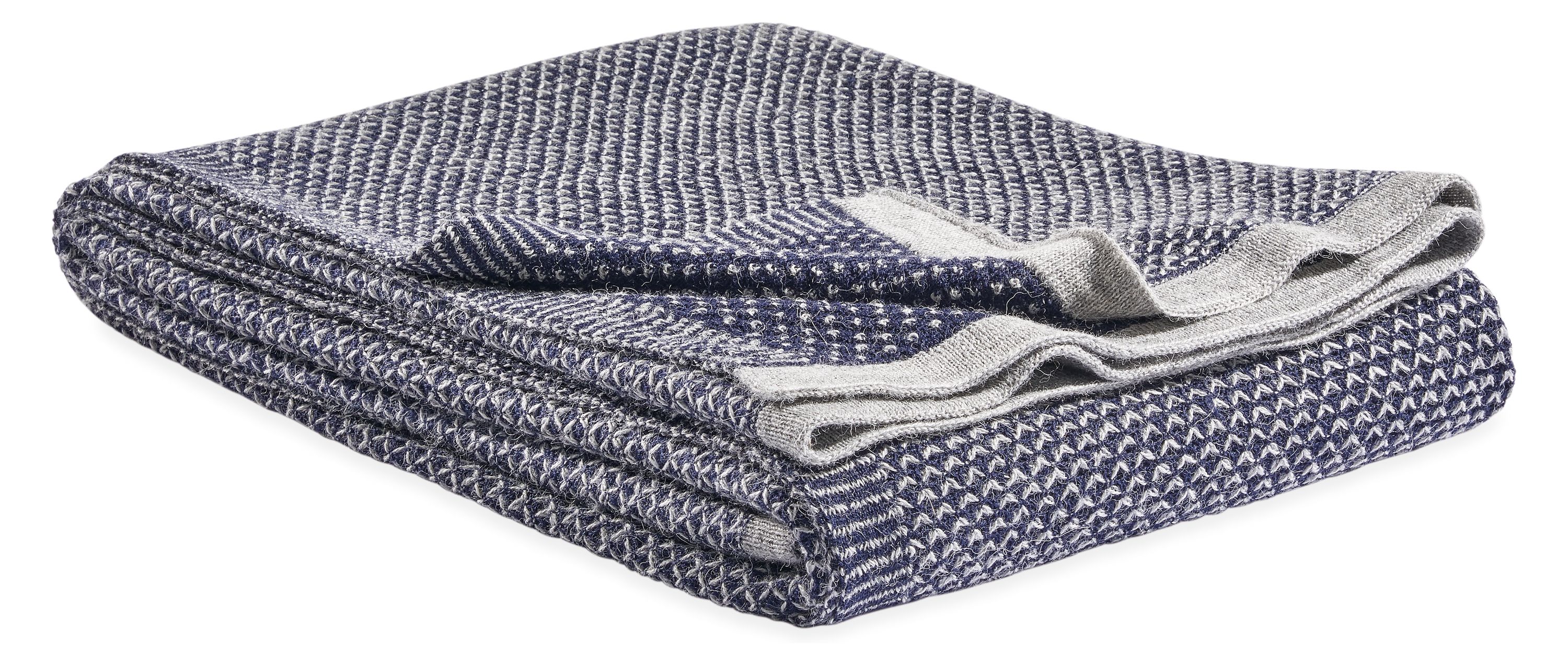 Duffy Throw Blanket in Navy Throw Blankets Home Decor Room & Board