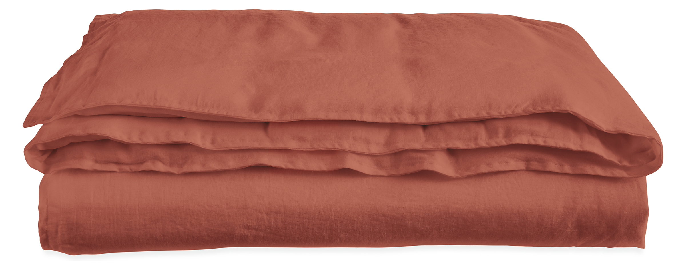 Relaxed Linen Full/Queen Duvet Cover in Brick