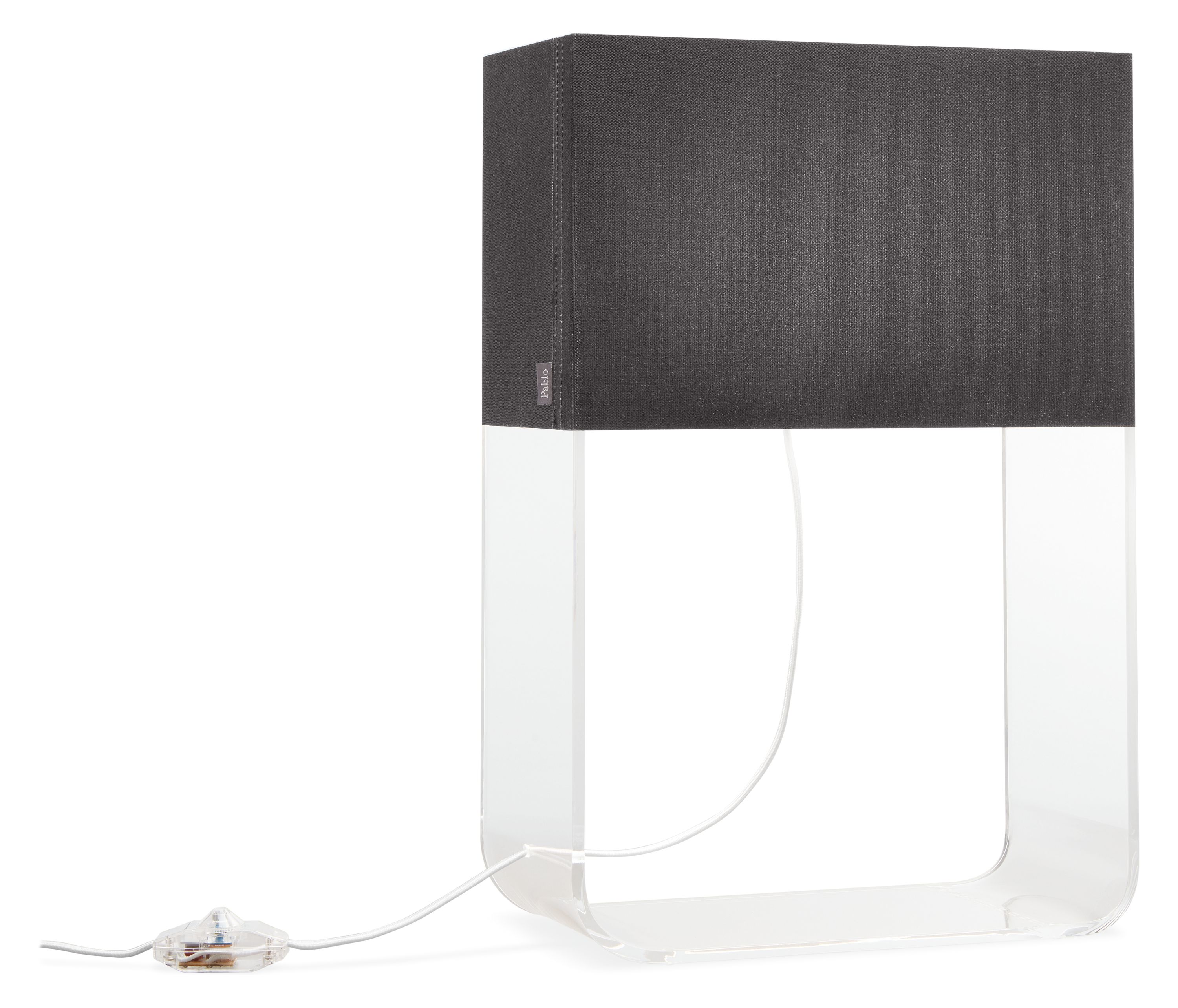 Formline 15w 7d 21h Table Lamp Clear Base with Charcoal Shade