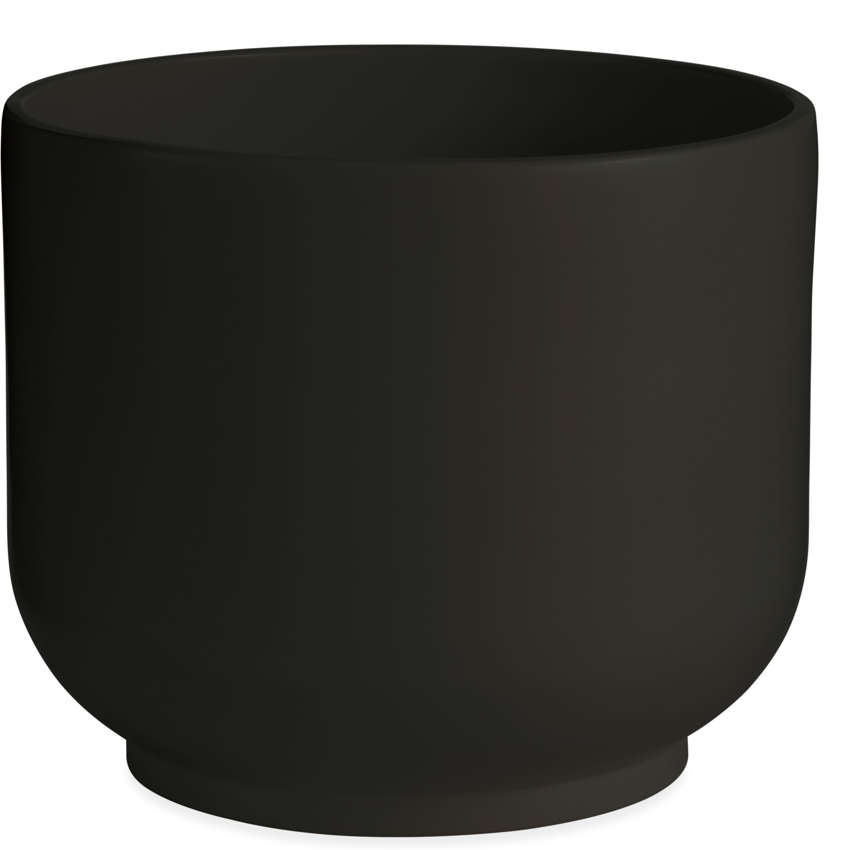 Cassius 14 diam 12h Round Planter in Black